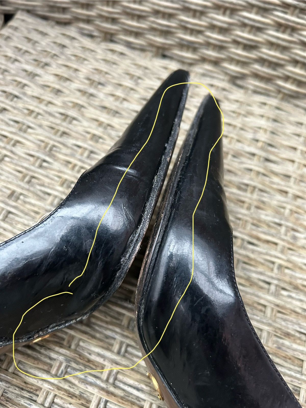 Dolce & Gabbana Dolce & Gabbana Patent Leather Pointed Toe Slingback Heels Size US 6.5 / IT 36.5 - 14 Thumbnail