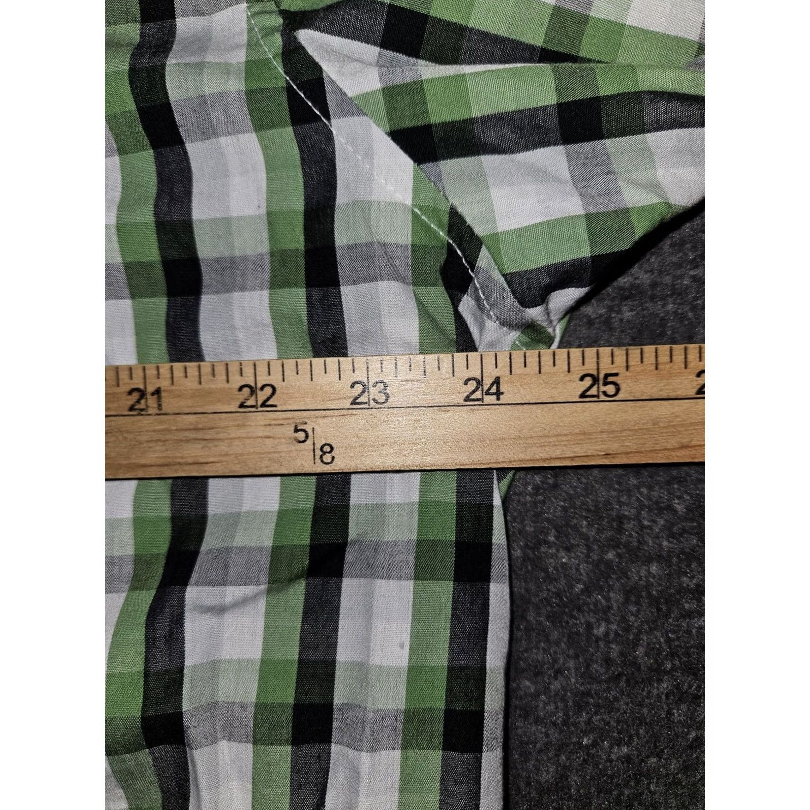 Vintage Kani Gold Shirt Mens 2XL Slim Fit Green Check Short Sleeve Button Up Y2K 90's Size US XXL / EU 58 / 5 - 4 Thumbnail