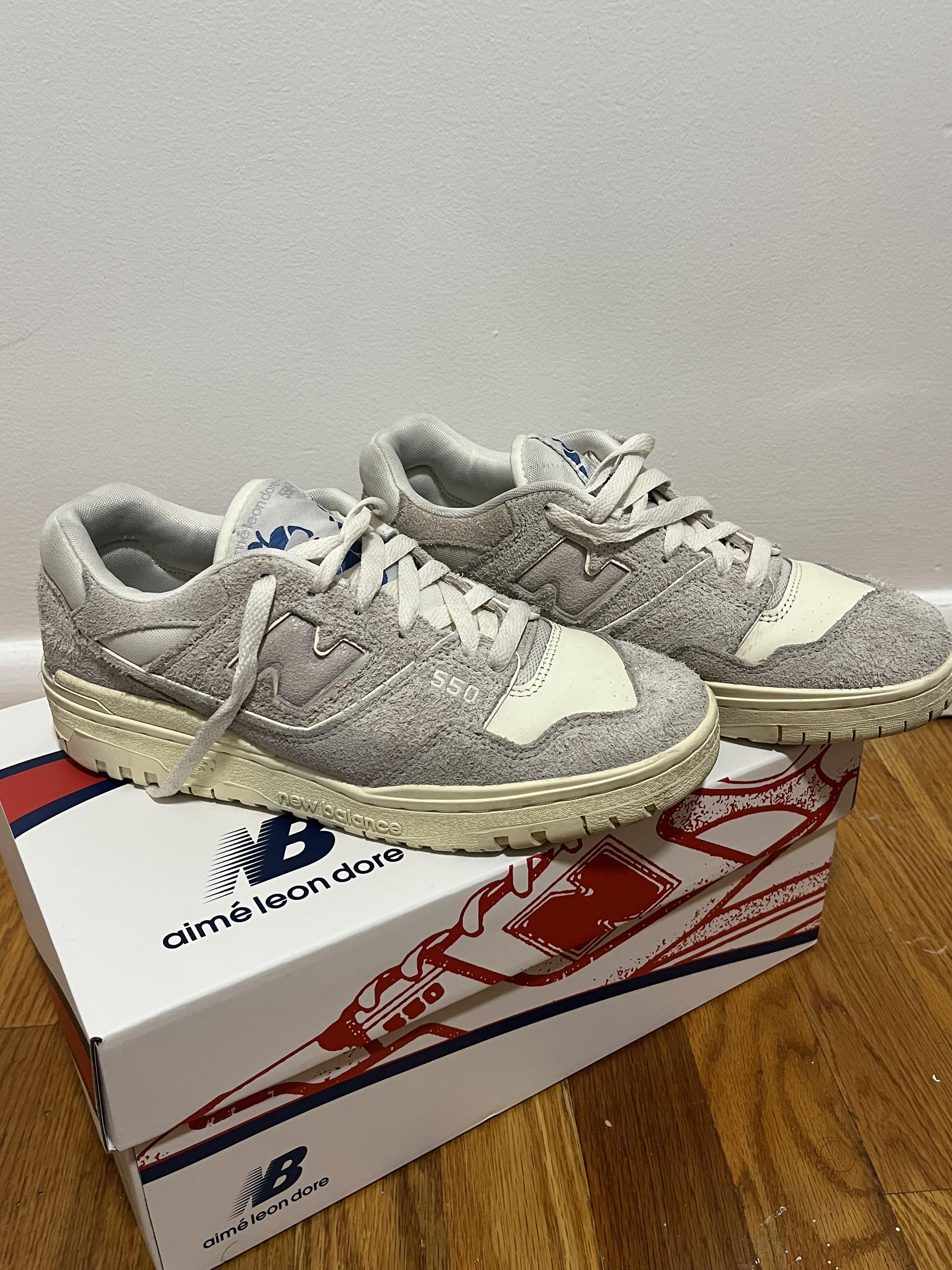 Grey Ald 550s Aime Leon Dore ALD New Balance 550 Grey Suede
