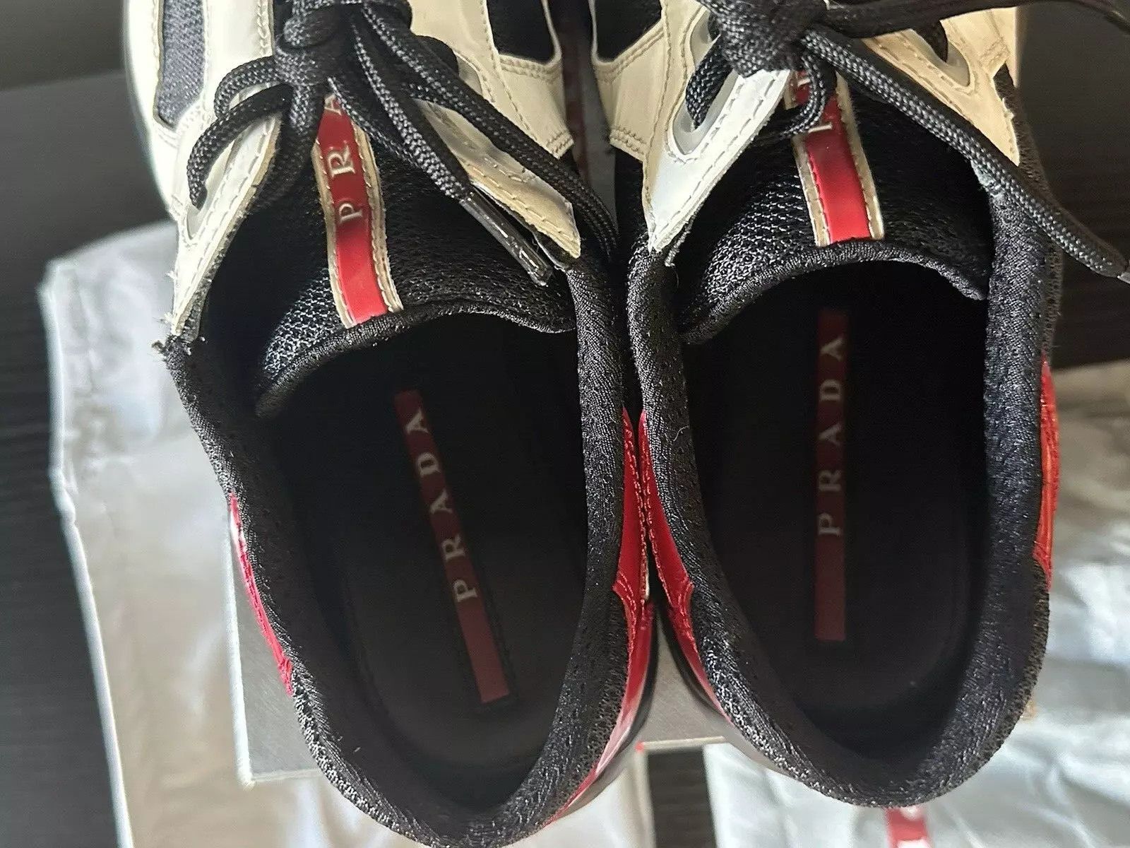 Prada Prada Cloudbust Sneakers Red White Black 9.5 Patent Leather Size US 9.5 / EU 42-43 - 5 Thumbnail