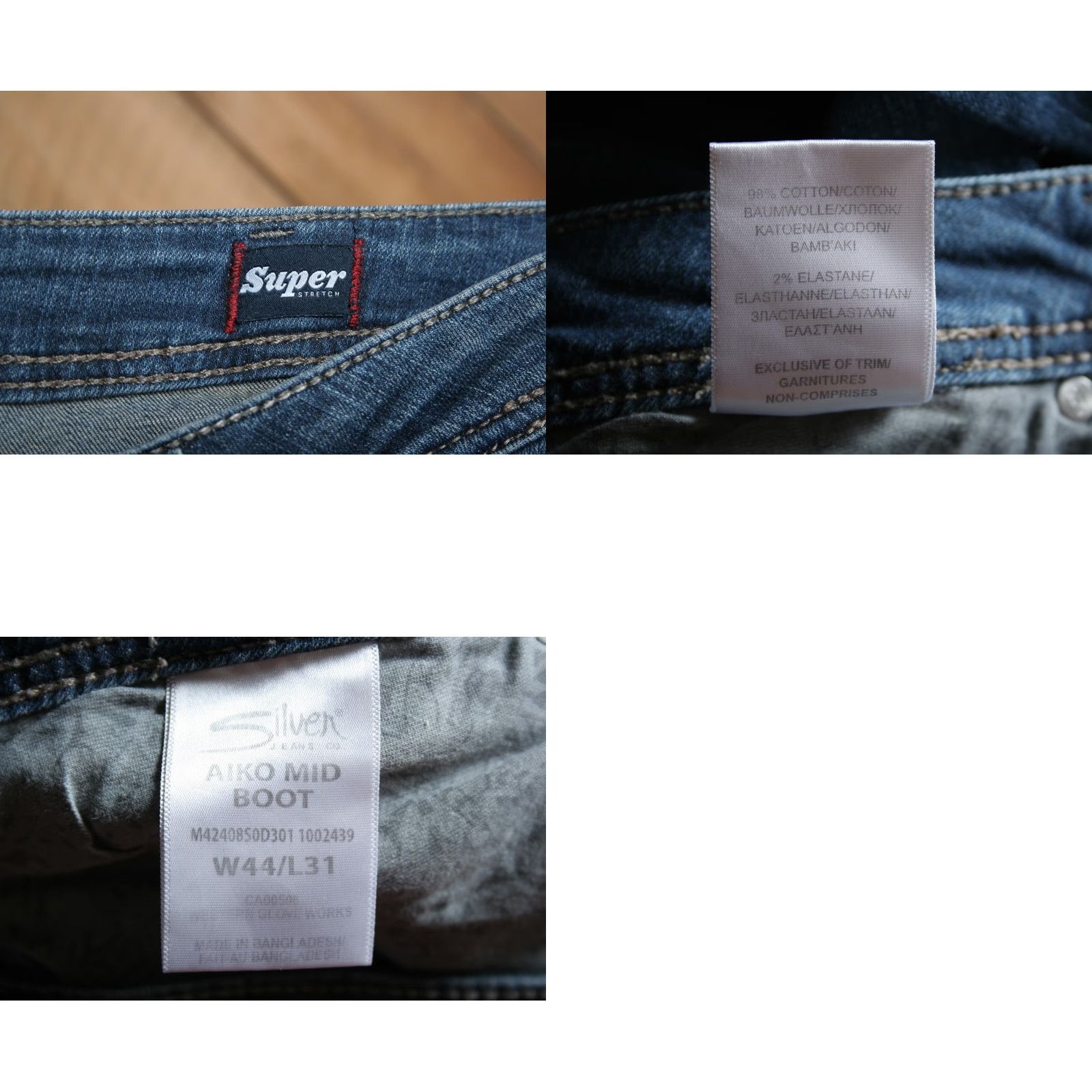 Silver Jeans Co. SILVER Jeans Aiko Bootcut Denim Jeans Sz. 44 Blue Women Inseam 29" Regular Mid Rise 8.5-10.5in Cotton Blend Beige? (color already blue) Size 30" / US 8 / IT 44 - 8 Thumbnail