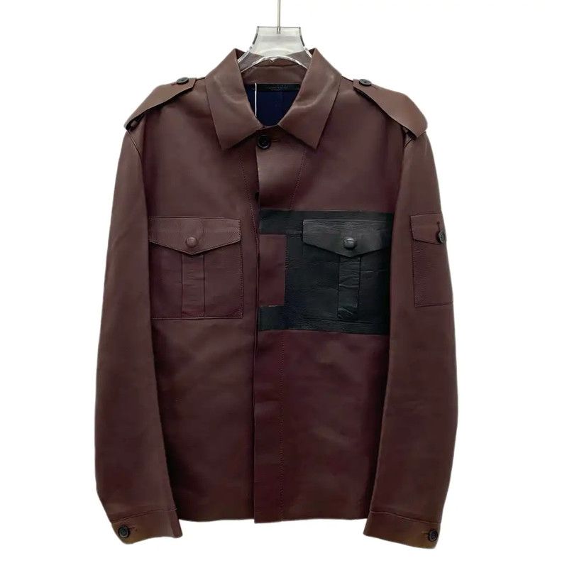 Valentino Valentino Brown Leather Jacket for Men 0089 Size US M / EU 48-50 / 2 - 1 Thumbnail