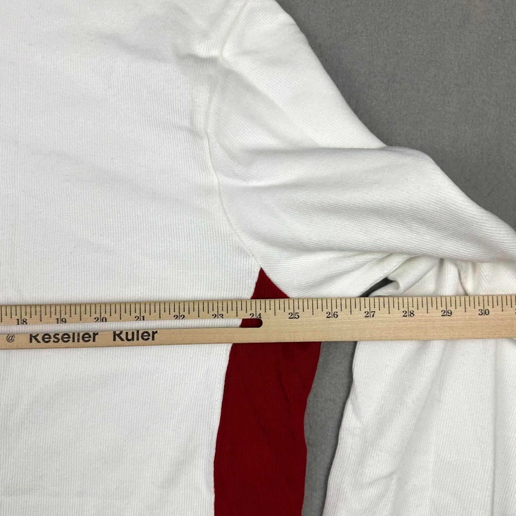 Tommy Hilfiger VINTAGE Tommy Hilfiger Jeans Shirt XL White Knit Crew Neck Logo Long Sleeve Men Shirt Size US XL / EU 56 / 4 - 6 Thumbnail