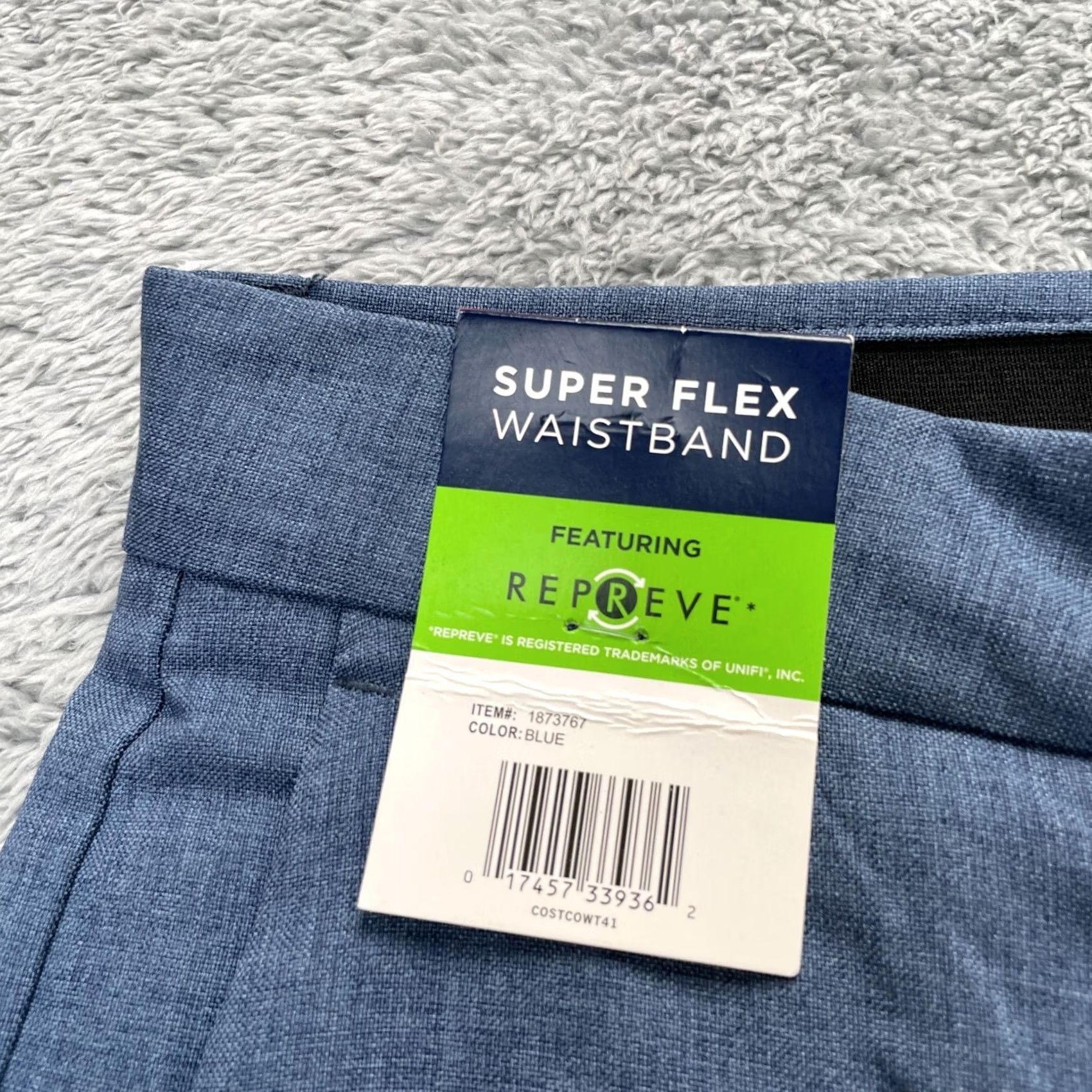 Kenneth Cole Kenneth Cole Pants Mens 34 x 30 Blue Reaction Techni Cole Performance Slim Straight Leg Dress Pants Size US 34 / EU 50 - 5 Thumbnail