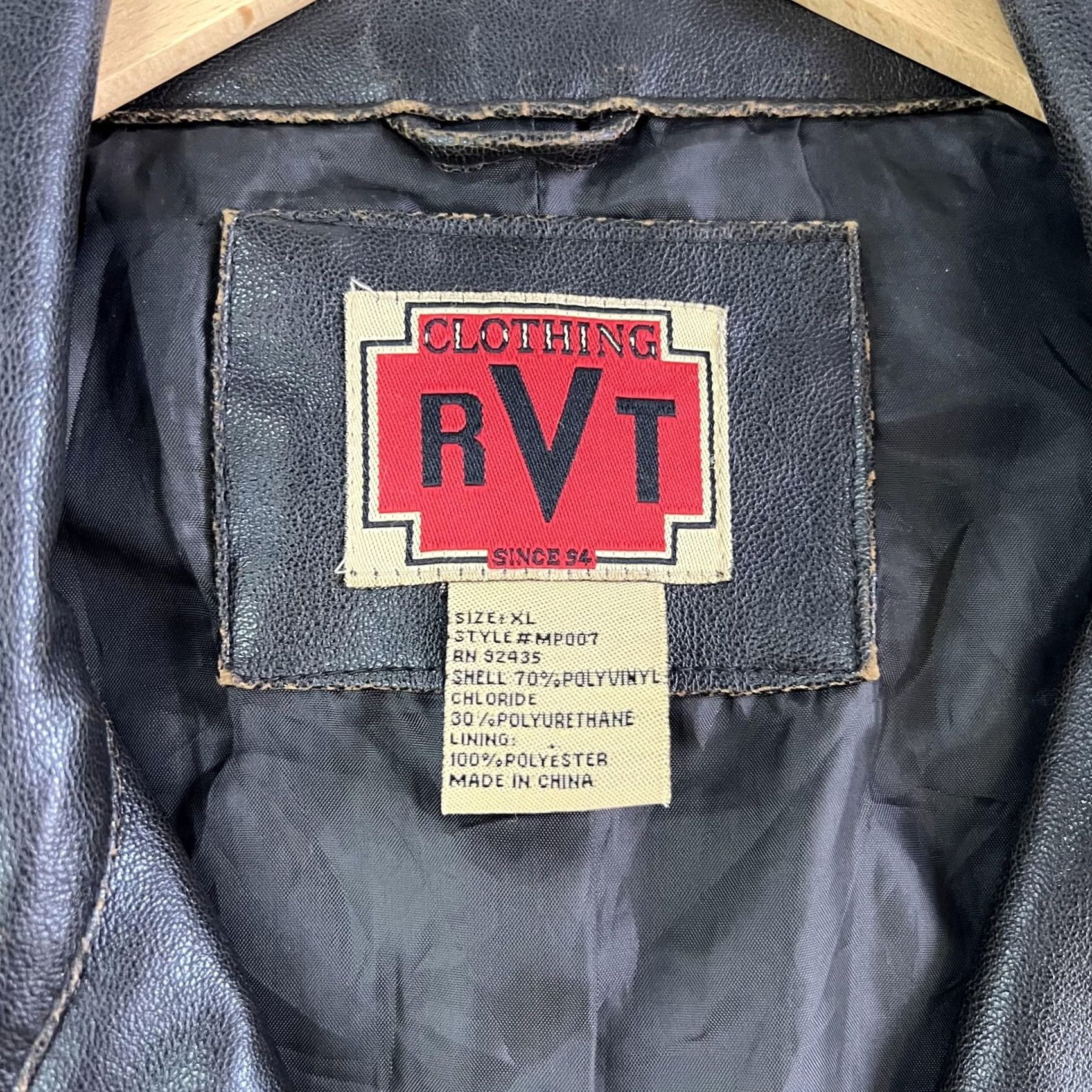Vintage RVT Jacket Womens XL Brown Faux Leather Single Breasted Button Front Belted Size XL / US 12-14 / IT 48-50 - 4 Thumbnail