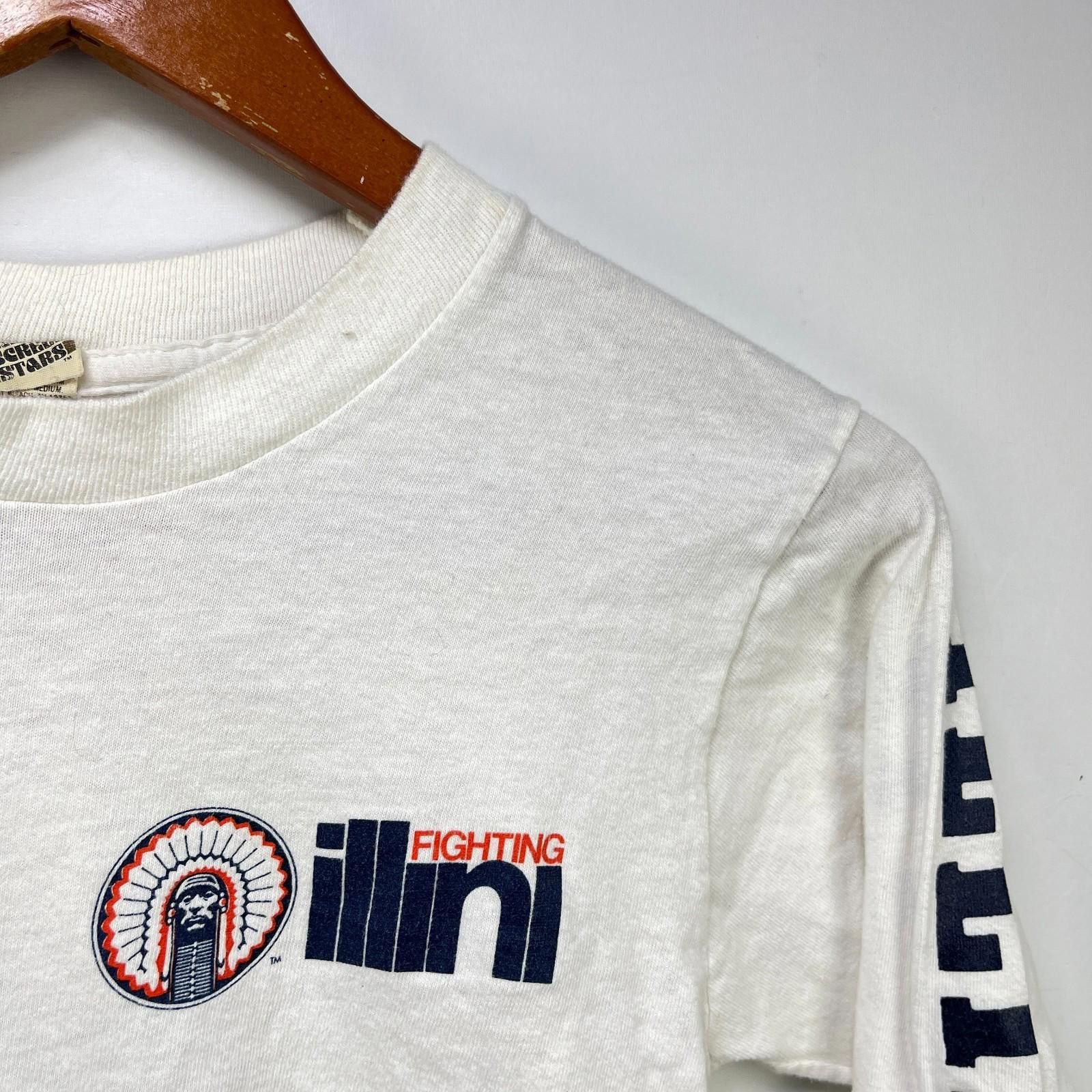Fruit Of The Loom Vintage 80s Illinois Fighting Illini Long Sleeve Shirt Small Size ONE SIZE - 3 Thumbnail