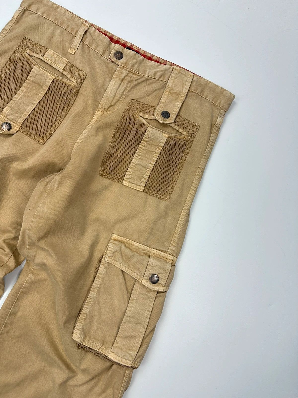Dolce & Gabbana Dolce & Gabbana SS03 Cargo Mesh Beige Baggy Pants Size US 38 / EU 54 - 2 Thumbnail