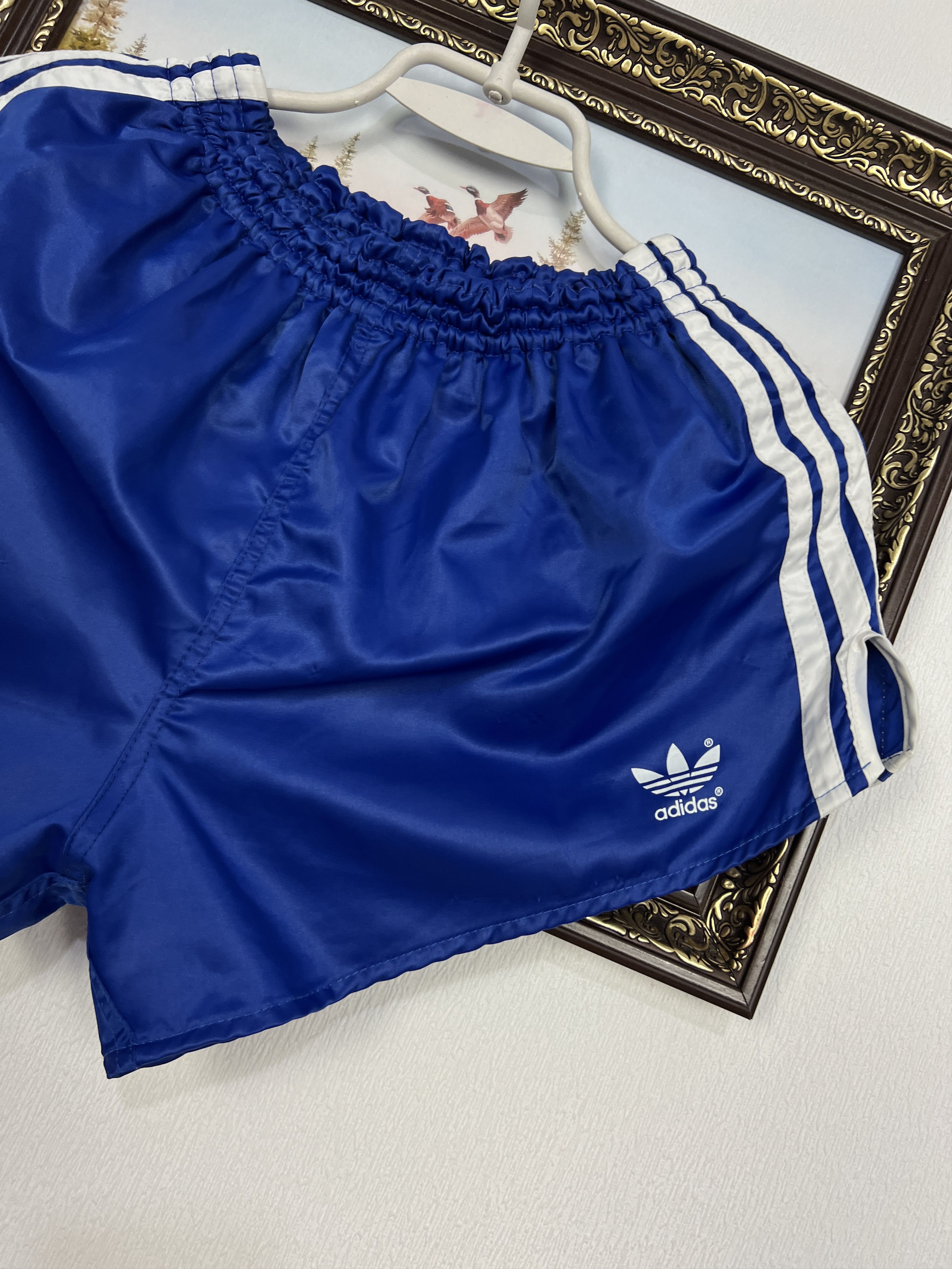 Adidas Vintage 90's Adidas West Germany Nylon Blue Shorts Mens L Size US 34 / EU 50 - 2 Thumbnail