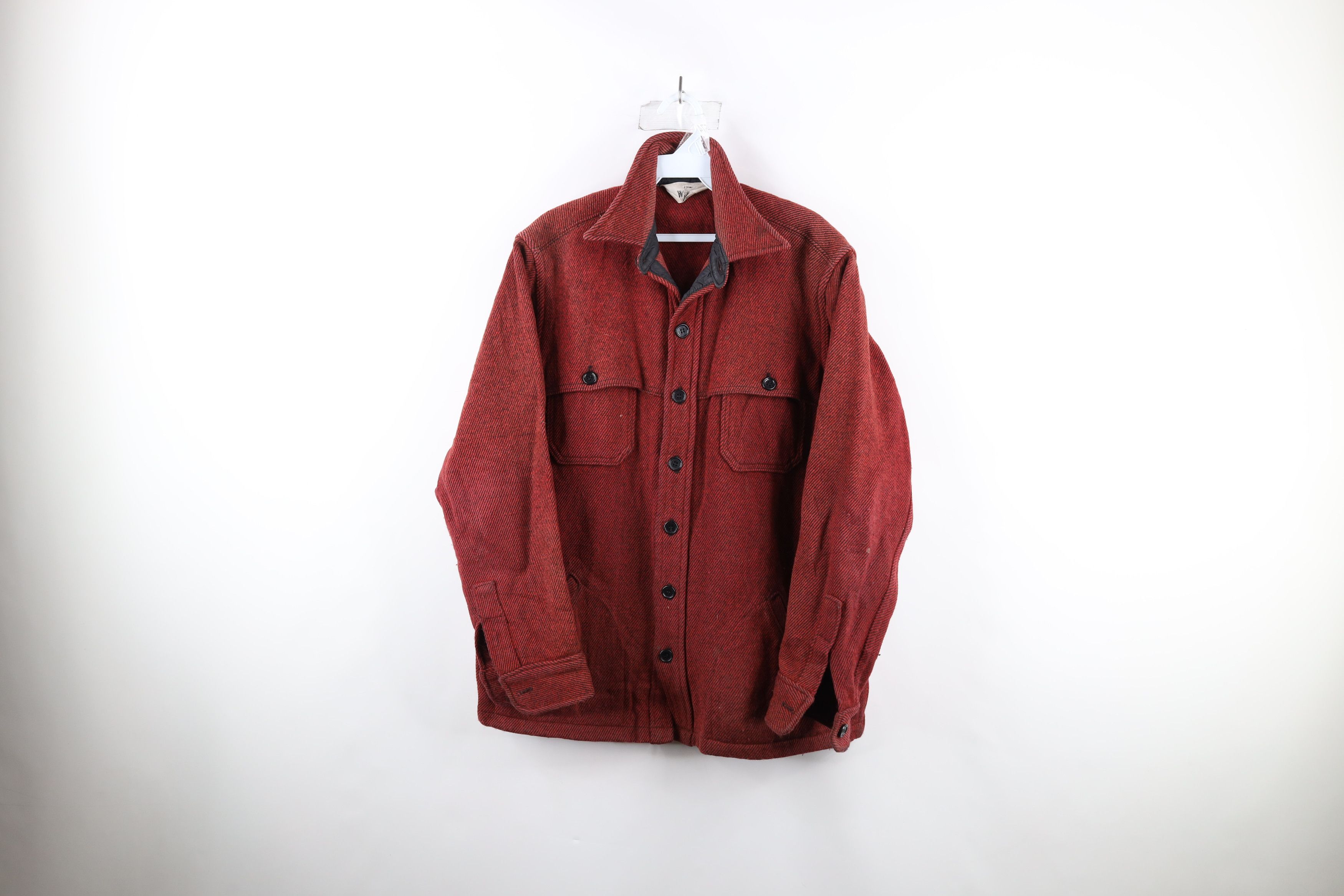 image of Vintage 70's Woolrich Mackinaw Shirt Jacket Jac Shirt Usa, Men's (Size Medium)