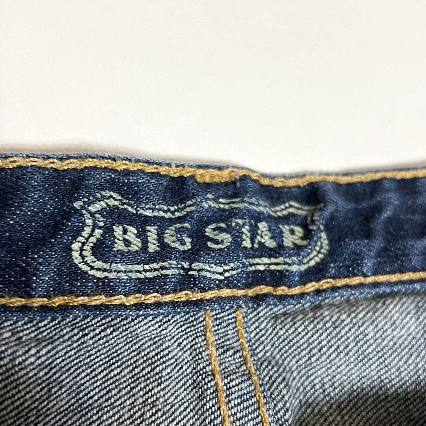 Vintage BIG STAR Jeans Women Capri Denim 34x27 Blue Rikki Logo Embroidered Stretch Leather Zip Regular Inseam 27in Size 24" / US 00 / IT 34 - 7 Thumbnail