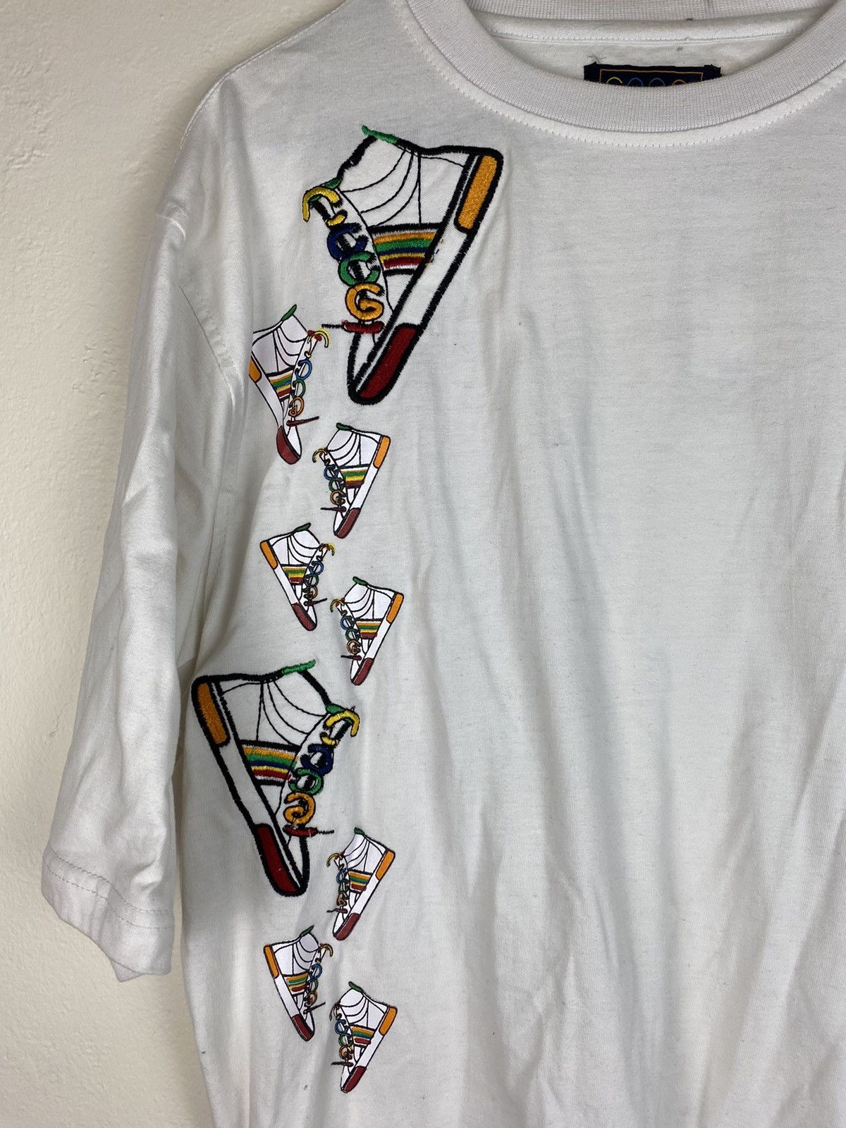 Coogi × Vintage NWT Brand New Coogi Shoes Embroidered T shirt Tee White y2k Size US L / EU 52-54 / 3 - 4 Thumbnail