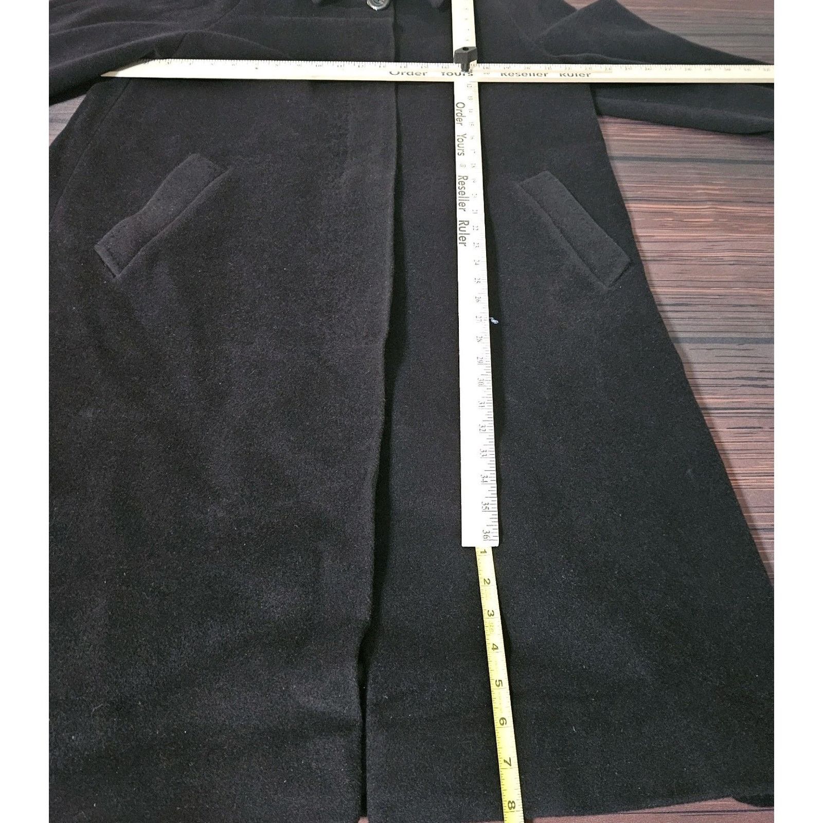 Sachin & Babi Sachi Angora Wool Coat 14 Trench Long Black Women's Rabbit Size XL / US 12-14 / IT 48-50 - 4 Thumbnail