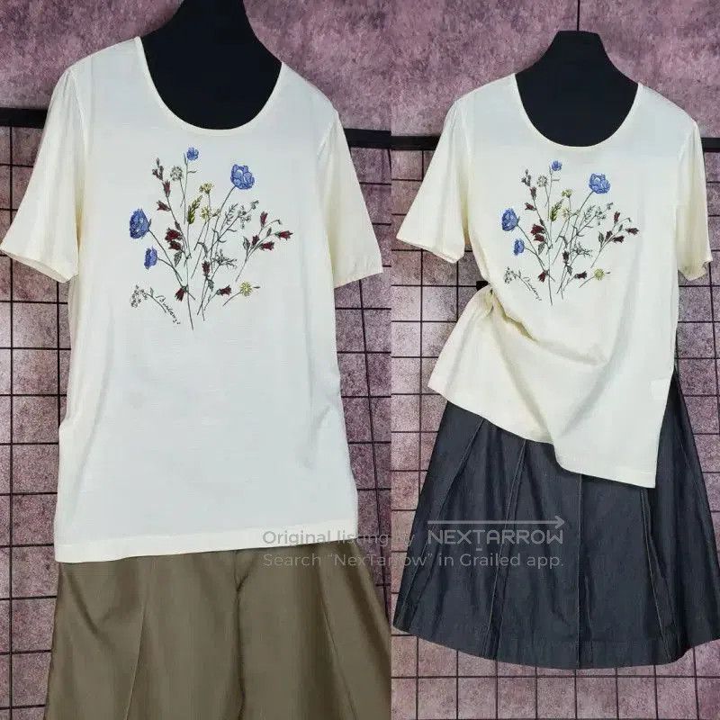 Burberry Burberry Beige Short Sleeve Embroidered Tee. Size M / US 6-8 / IT 42-44 - 1 Thumbnail