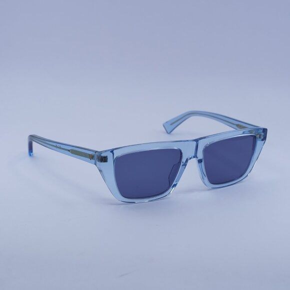 Bottega Veneta Bottega Veneta BV1291S 003 Sunglasses Blue Rectangle Frame Size ONE SIZE - 5 Thumbnail
