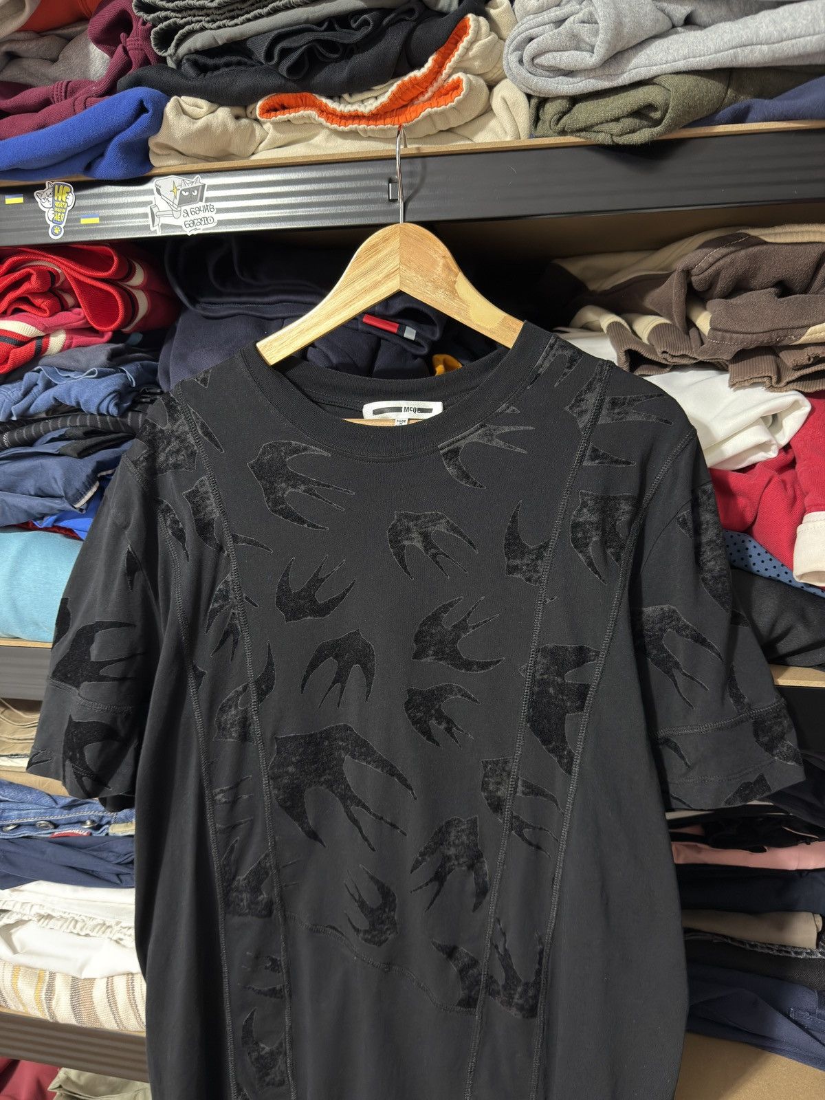 Alexander McQueen × MCQ × McQ Alexander McQueen McQ By Alexander McQueen Swallows Bird Print Tee T-Shirt Size US L / EU 52-54 / 3 - 9 Thumbnail