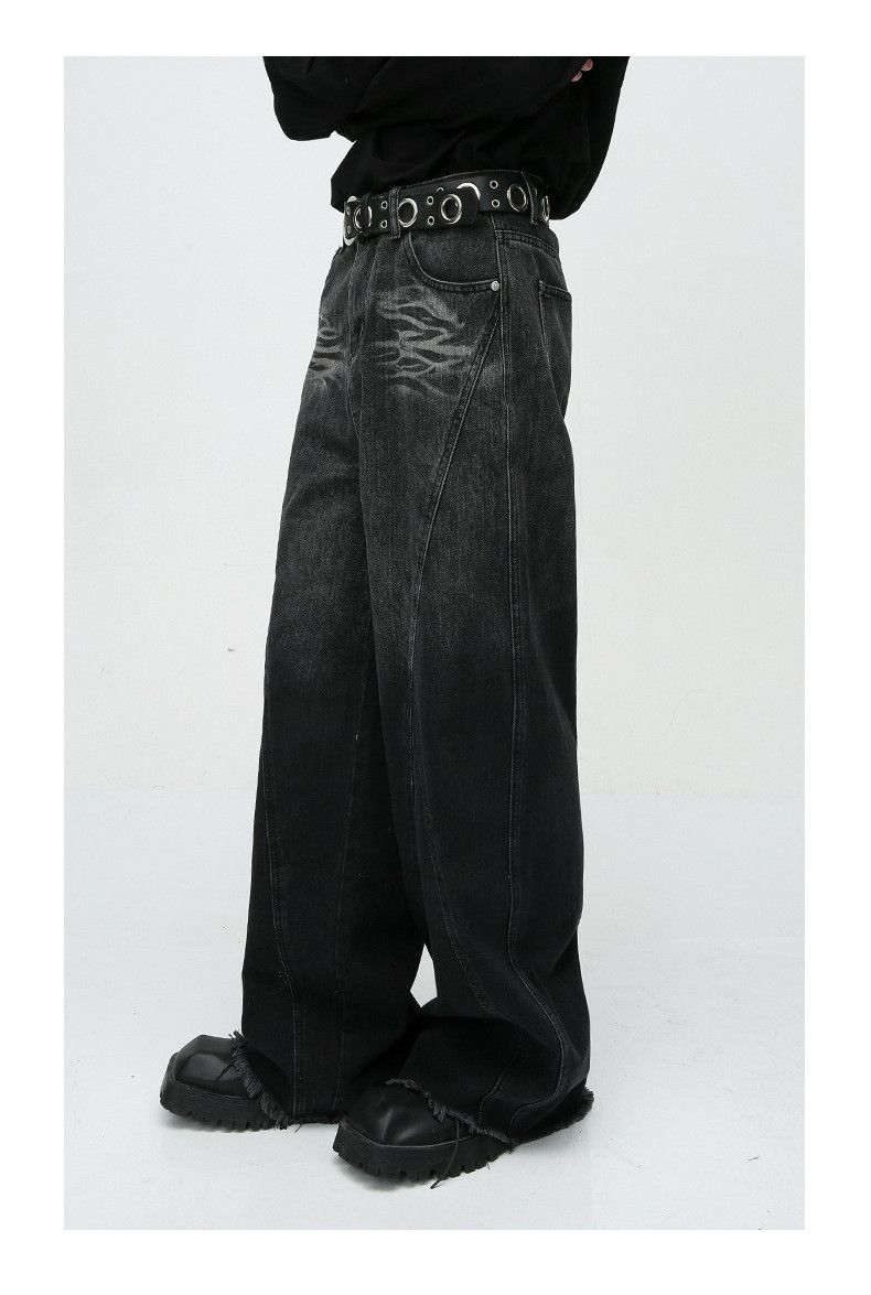 Japanese Brand Street retro patchwork loose washed jeans Size US 32 / EU 48 - 4 Thumbnail