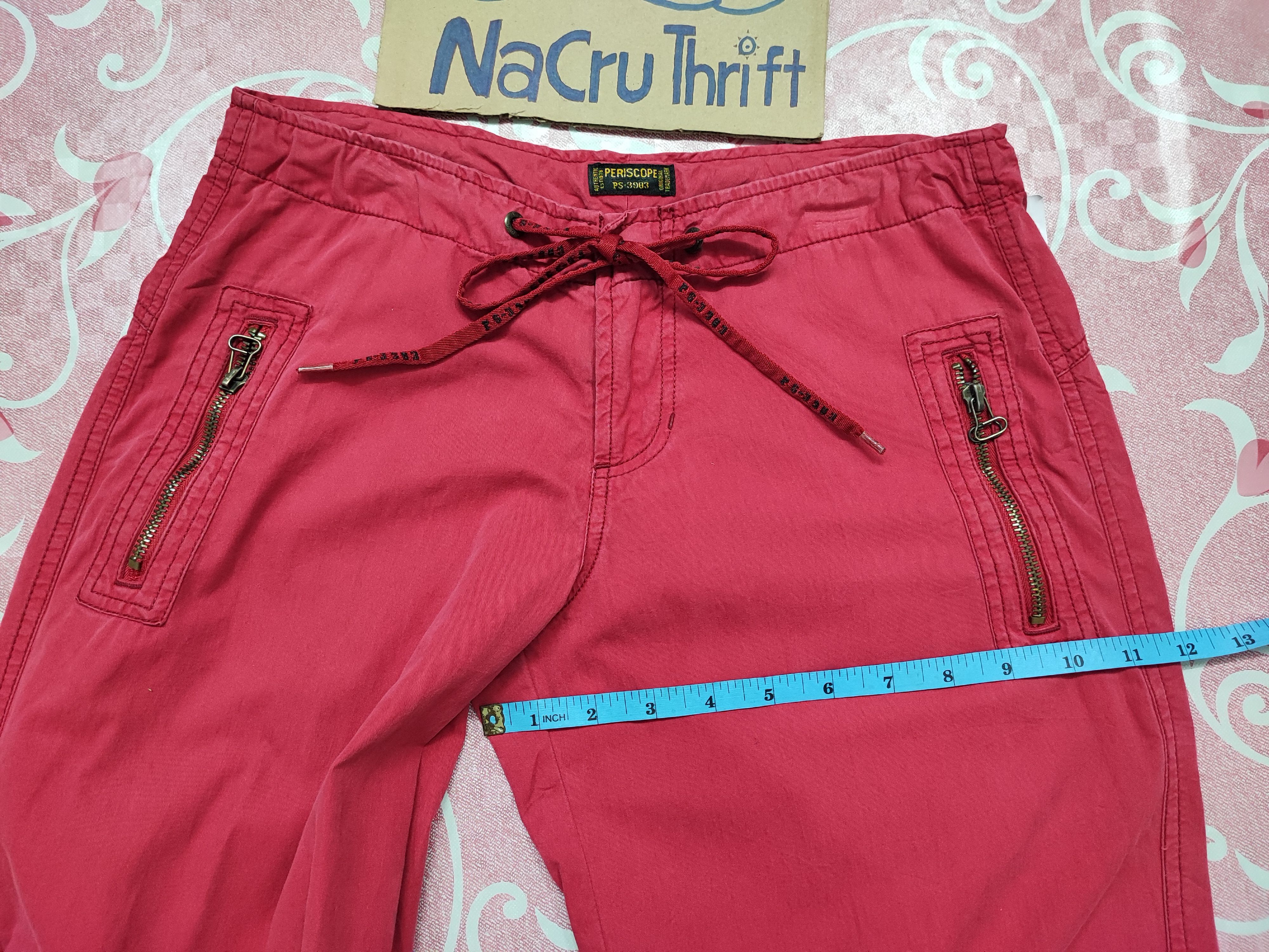If Six Was Nine Cargo Pant Multipocket Red by Periscope 28 Size US 28 / EU 44 - 9 Thumbnail