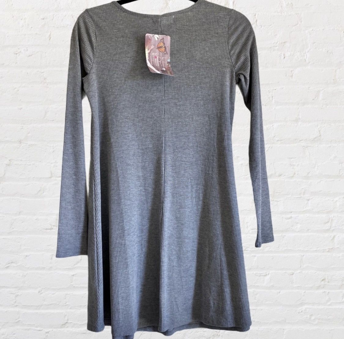 Other RIBBED CHRIS CROSS CUTOUT LONG SLEEVE MINI DRESS Size S / US 4 / IT 40 - 5 Thumbnail