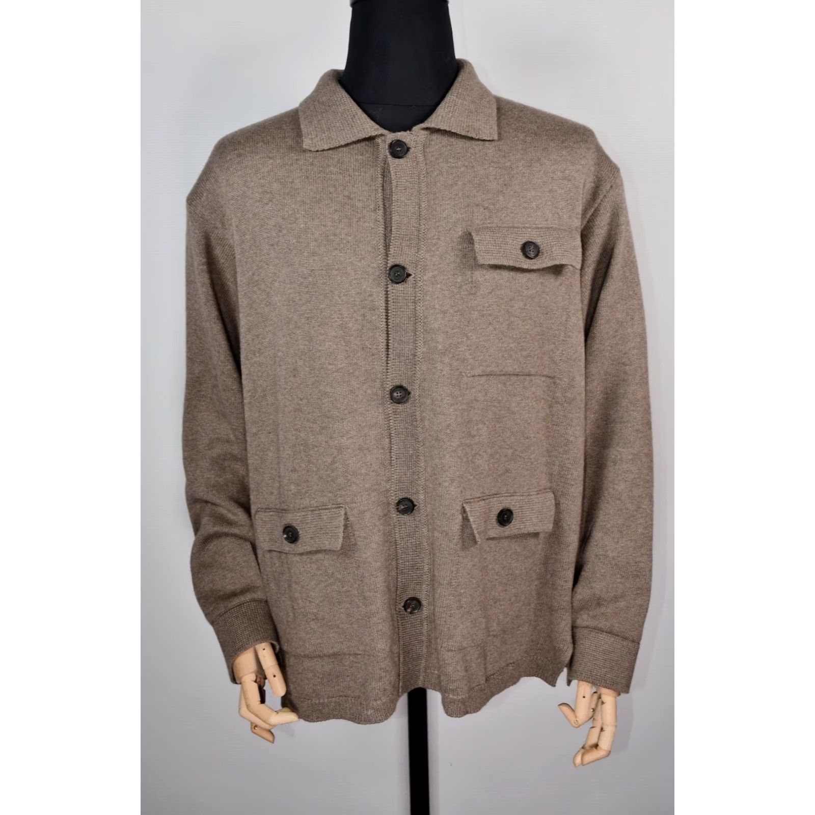 Oliver Sweeney Oliver Sweeney Brecon Cardigan Cotton & Wool size XL Men Sweater Be beige Size US XL / EU 56 / 4 - 2 Thumbnail