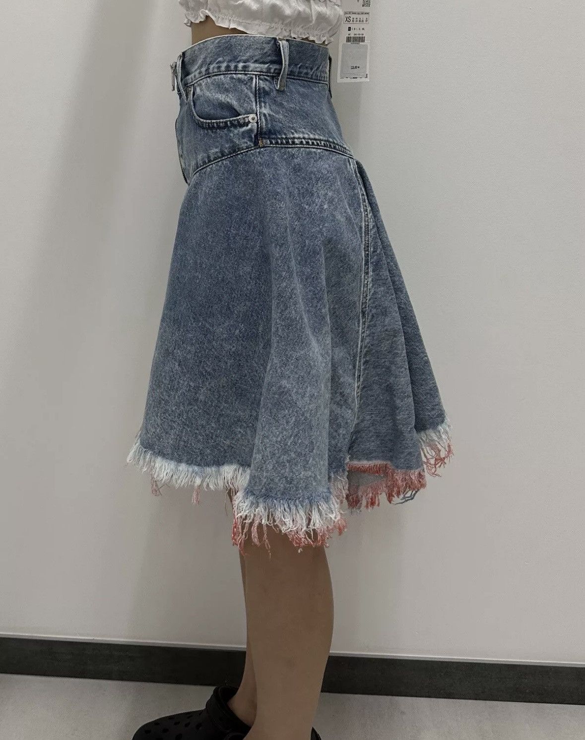 Diesel Diesel Crazy Asymmetric Denim Zip Flare Skirt Blue y2k XS Size 27" / US 4 / IT 40 - 3 Thumbnail