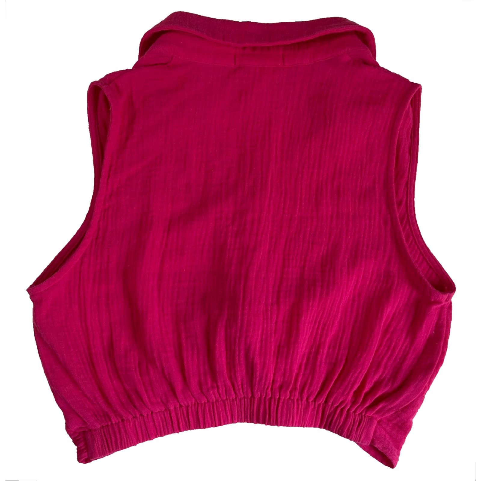 Vintage 8apart Frankie's on the Park Junior's Julle Gauze Top Cropped Tank Pink S Size S / US 4 / IT 40 - 5 Thumbnail
