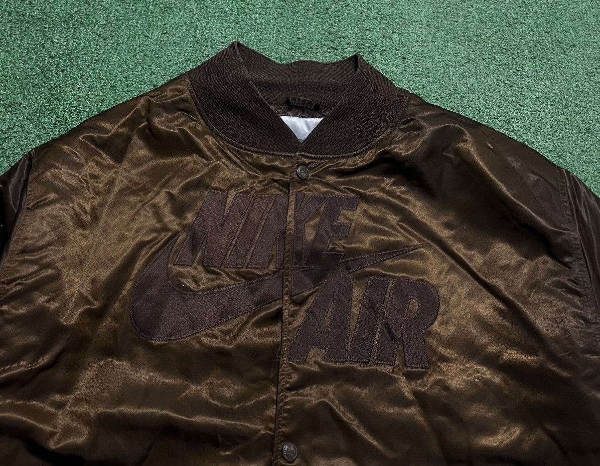 Nike × Vintage Nike Air Baseball Jacket Brown Vintage Bomber Size US XL / EU 56 / 4 - 3 Thumbnail