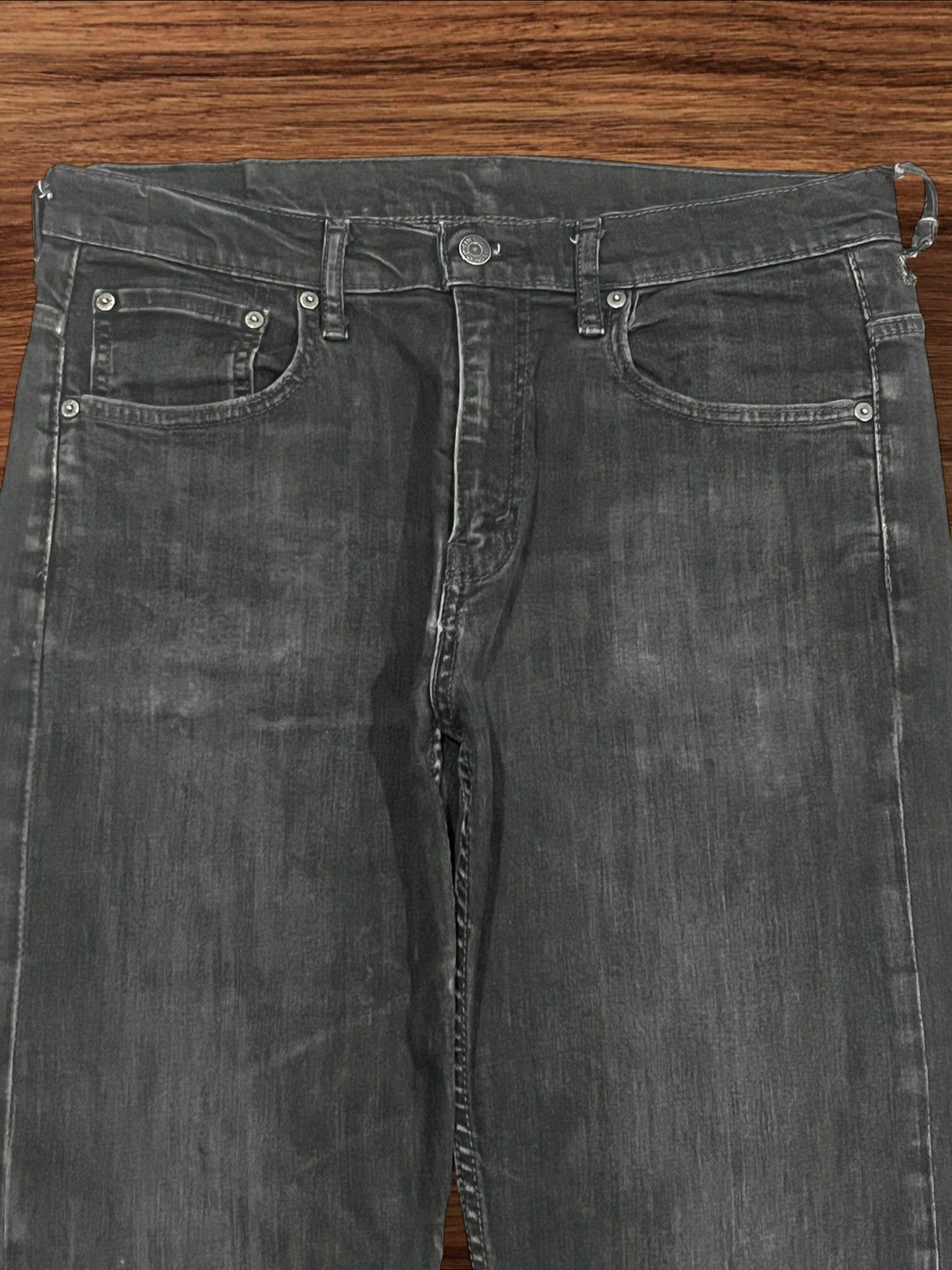 Levi's × Vintage ⚡️Y2K⚡️Vintage Y2K Levi’s 569 Black Faded Washed Grunge Jeans Size US 34 / EU 50 - 4 Thumbnail