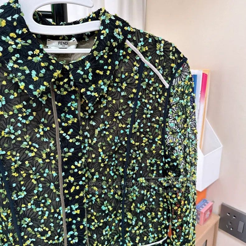 Fendi Fendi Long Sleeve Floral Dress Size XS / US 0-2 / IT 36-38 - 2 Thumbnail