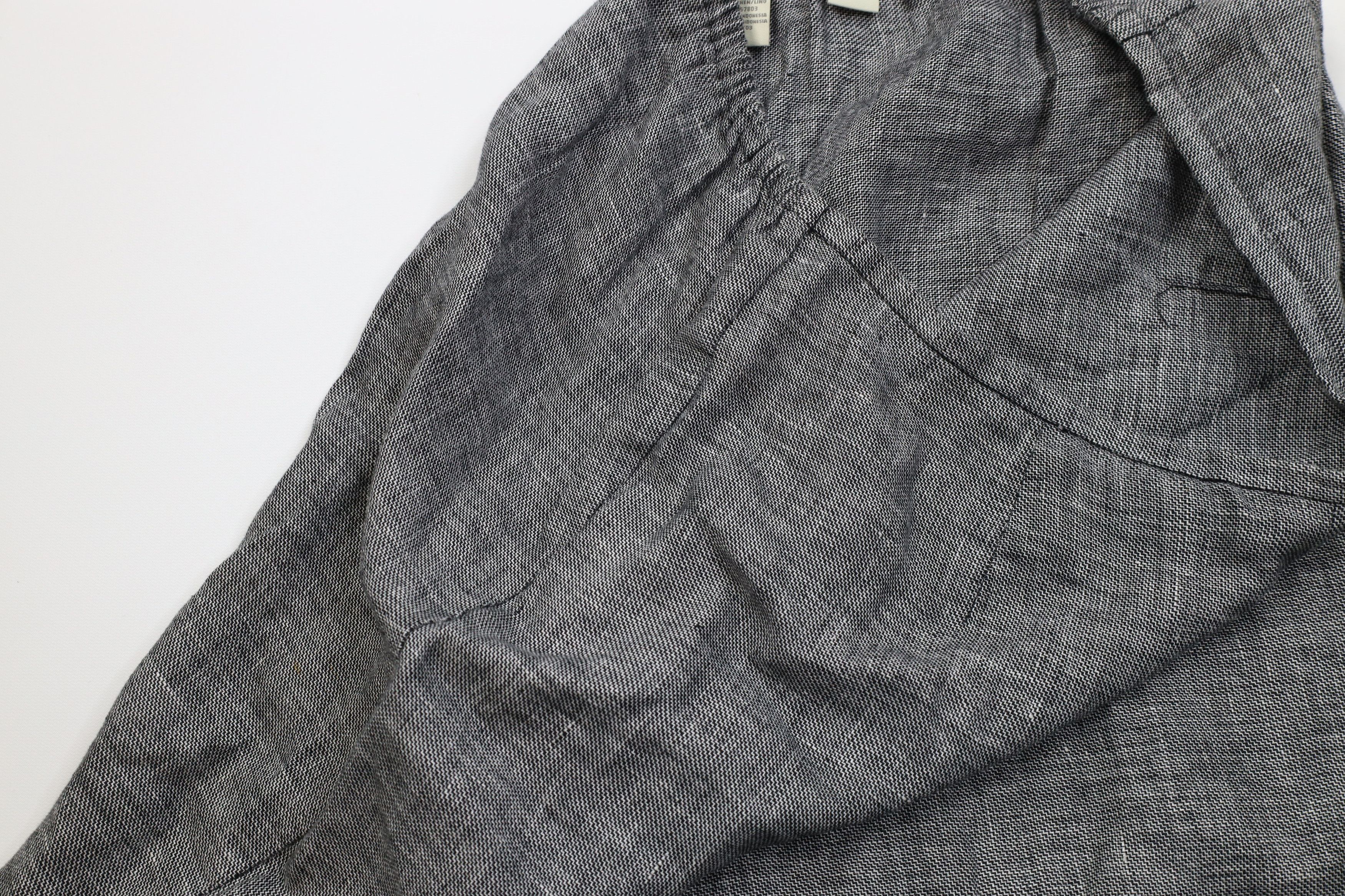 Vintage Vintage 90s Y2K Streetwear Linen Cropped Harem Capris Pants Size 34" / US 12 / IT 48 - 6 Thumbnail