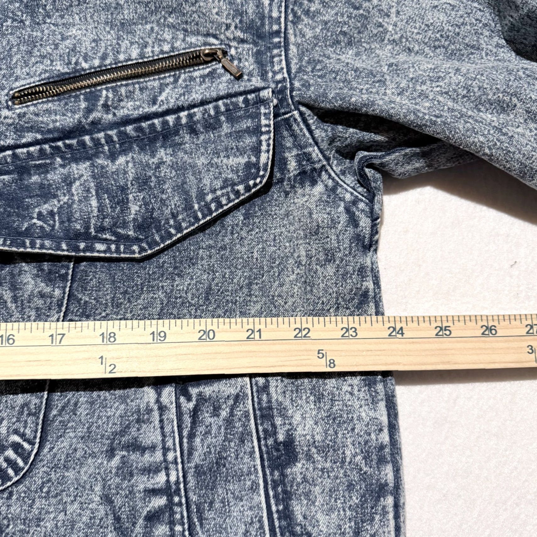 Denime VINTAGE Pian Pucci Trucker Jacket Men Blue Acid Wash Denim Full Zip Classic XL Jacket Size US XL / EU 56 / 4 - 3 Thumbnail
