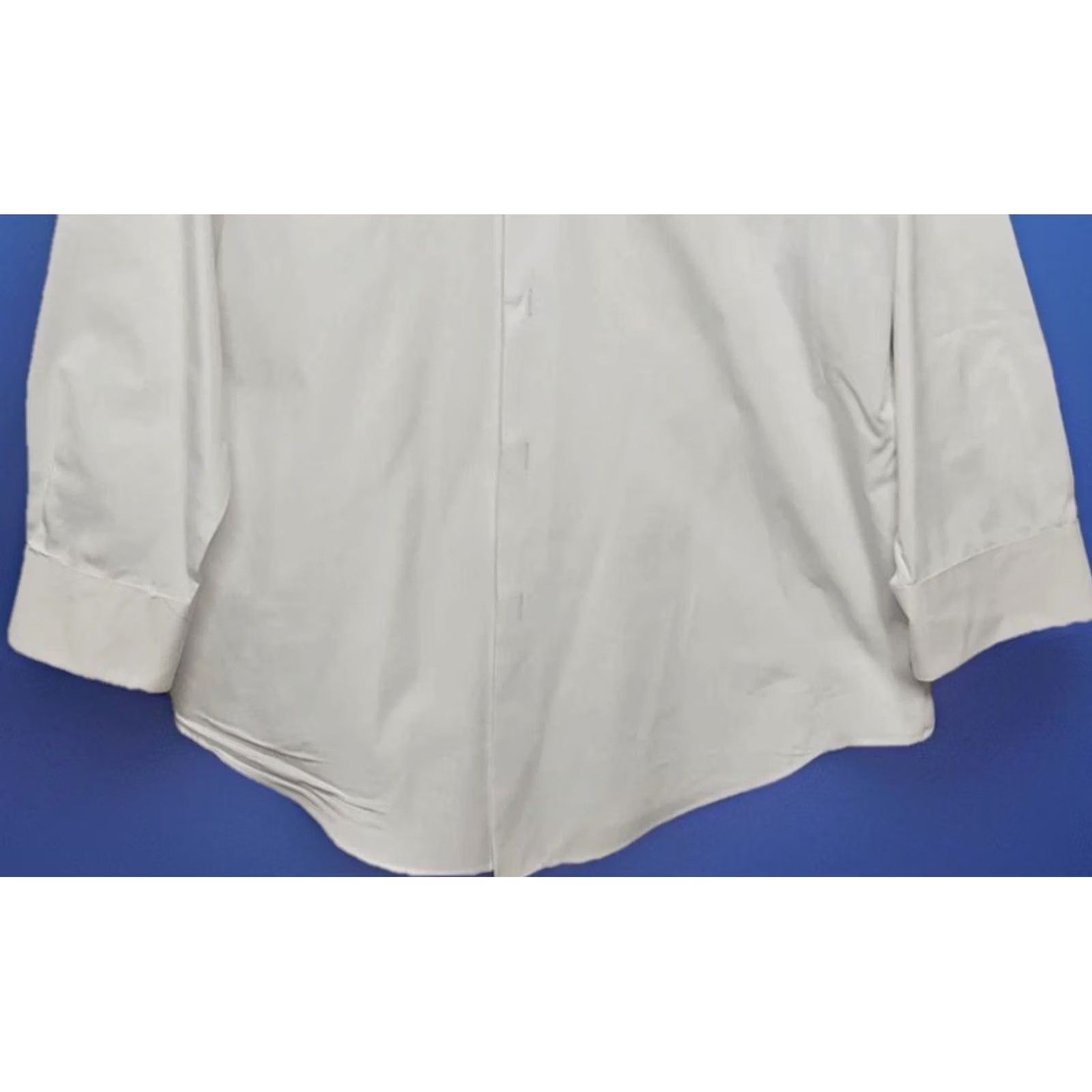Croft & Barrow Croft & Barrow White Dress Shirt Men’s M 15-15.5 Classic Fit Button Down Shirt Regular Sleeve Long Button-Up Cotton Polyester Solid White Mens Size 40R - 3 Thumbnail