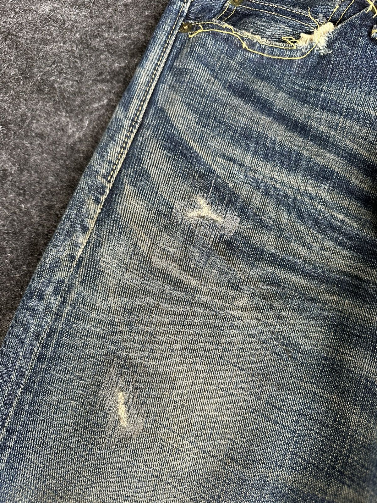 TMT 💥 Rare TMT Japan 8th Anniversary Washed Vintage Denim D483 Size US 32 / EU 48 - 10 Thumbnail