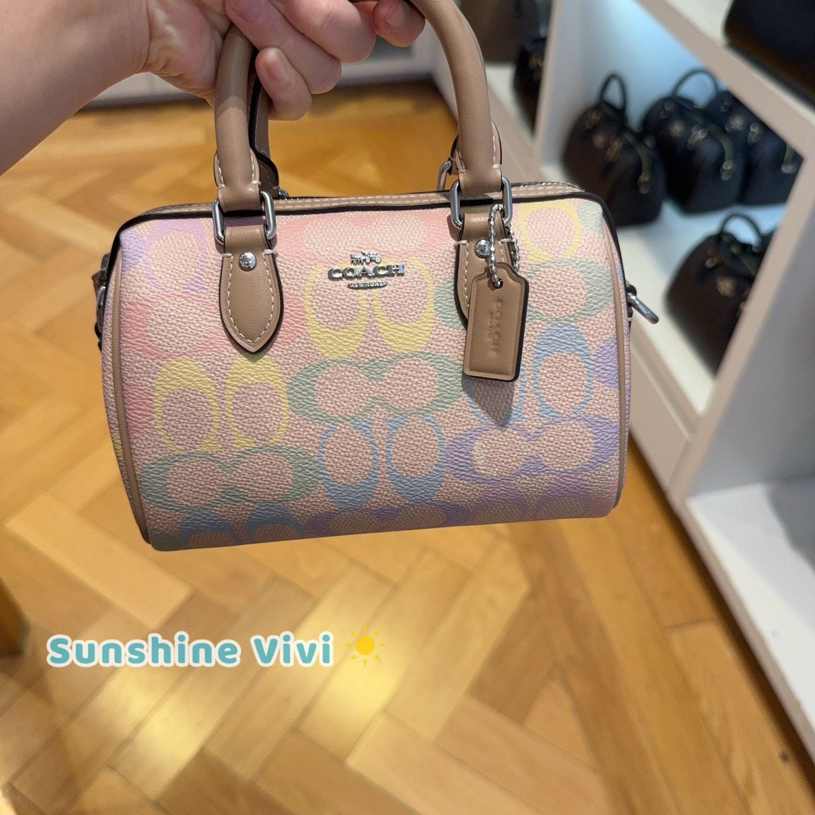 Coach NWT Coach Mini Rowan Crossbody Bag Rainbow CDC39 Sand Size ONE SIZE - 5 Thumbnail