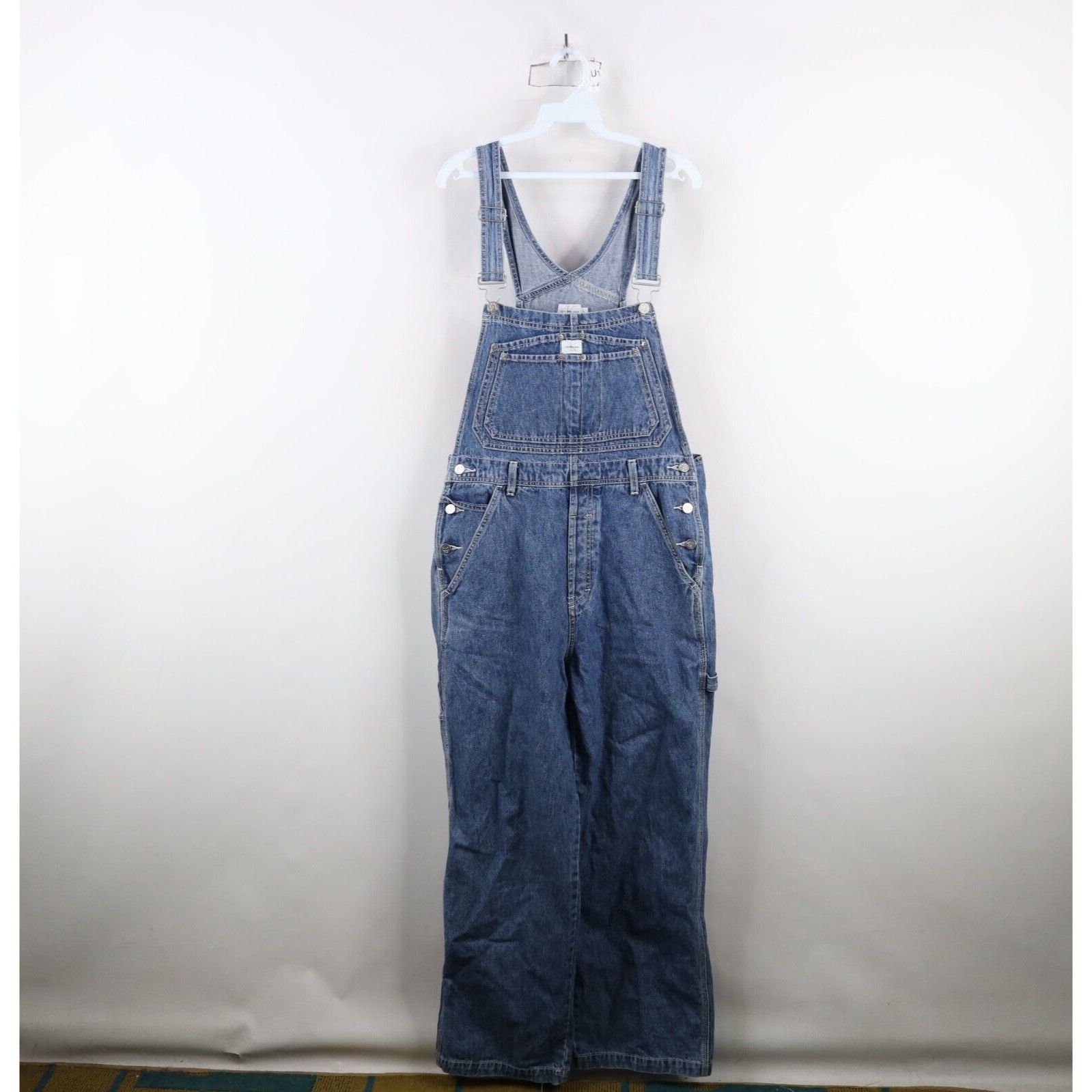 Calvin Klein × Vintage Vintage 90s Calvin Klein Faded Spell Out Wide Leg Overalls Size US 36 / EU 52 - 1 Thumbnail