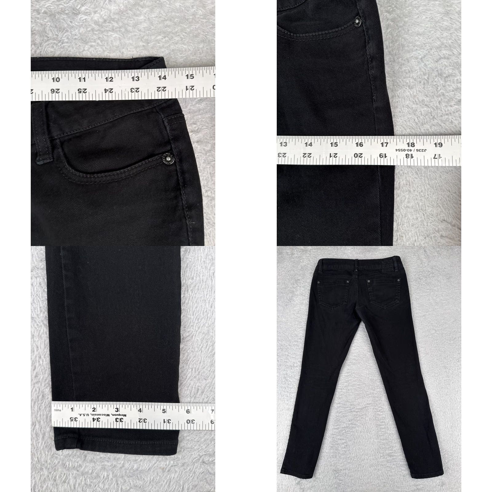 Vintage Authentic 579 Jeans Jeanswear Jeans Skinny Low Rise Black 28x28 Women's Juniors 28 in Cotton Denim 5-Pocket Design 90s Retro Designer Men's/Women's? Size 27" / US 4 / IT 40 - 9 Thumbnail