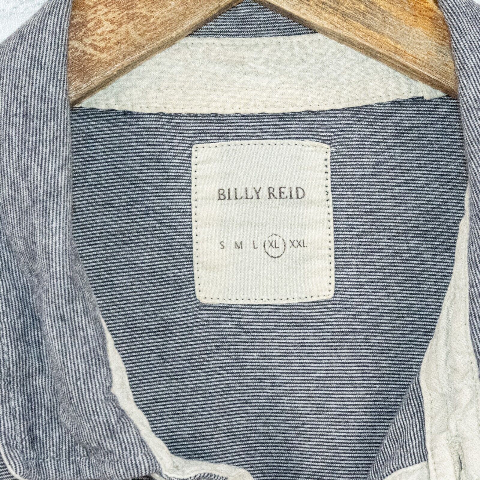 Billy Reid BILLY REID Men's Short Sleeve Polo Shirt Blue Stripe size XL Size US XL / EU 56 / 4 - 3 Thumbnail
