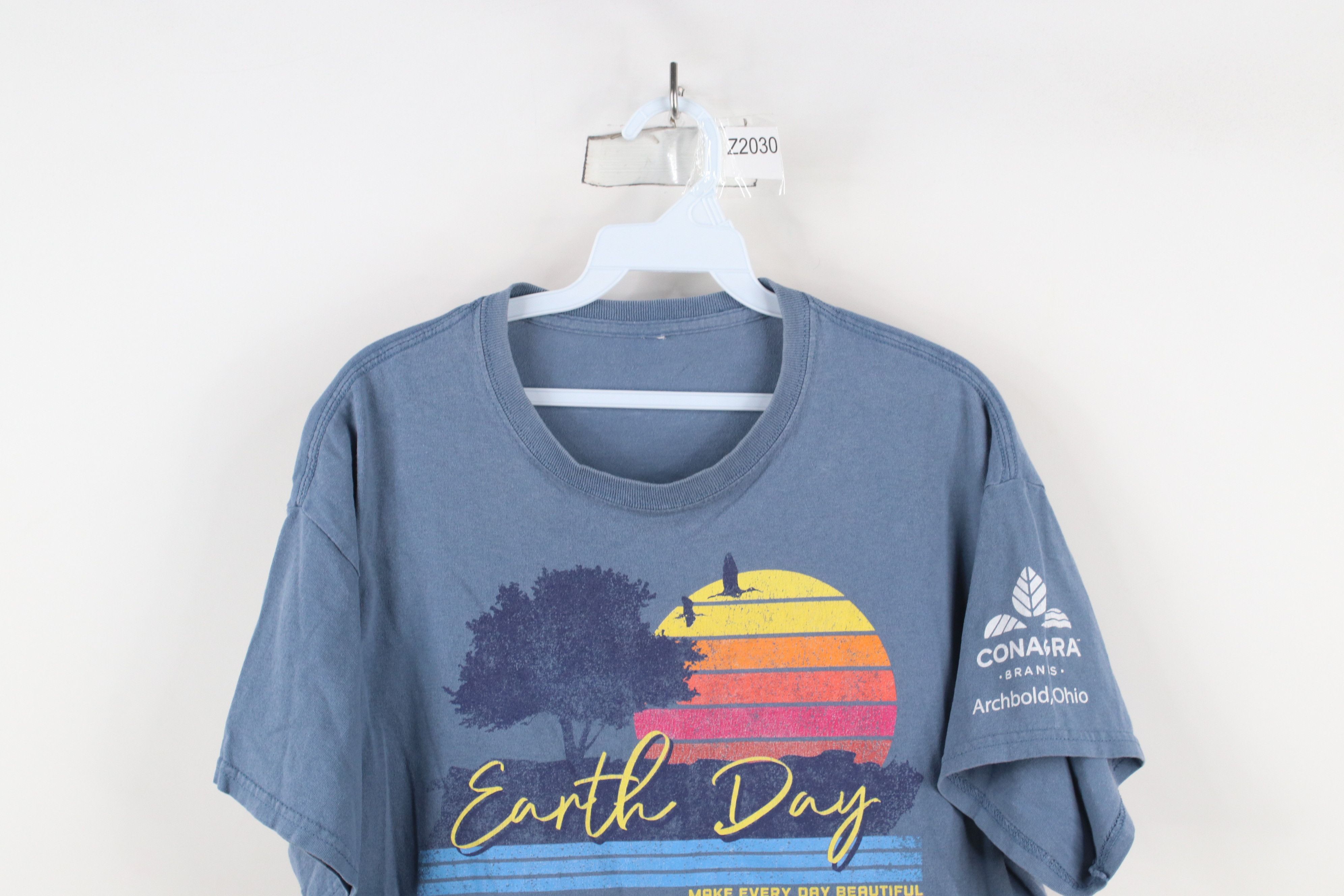 Vintage Vintage Y2K Streetwear Spell Earth Day Sunset T-Shirt Blue Size US M / EU 48-50 / 2 - 2 Thumbnail