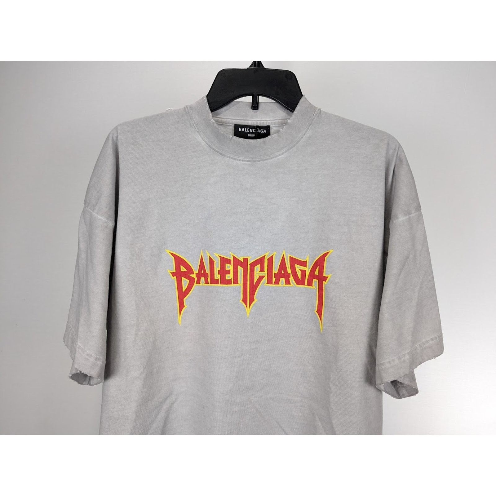 Balenciaga o1rshd1 Short Sleeve T-Shirt in Grey Size US XL / EU 56 / 4 - 6 Thumbnail