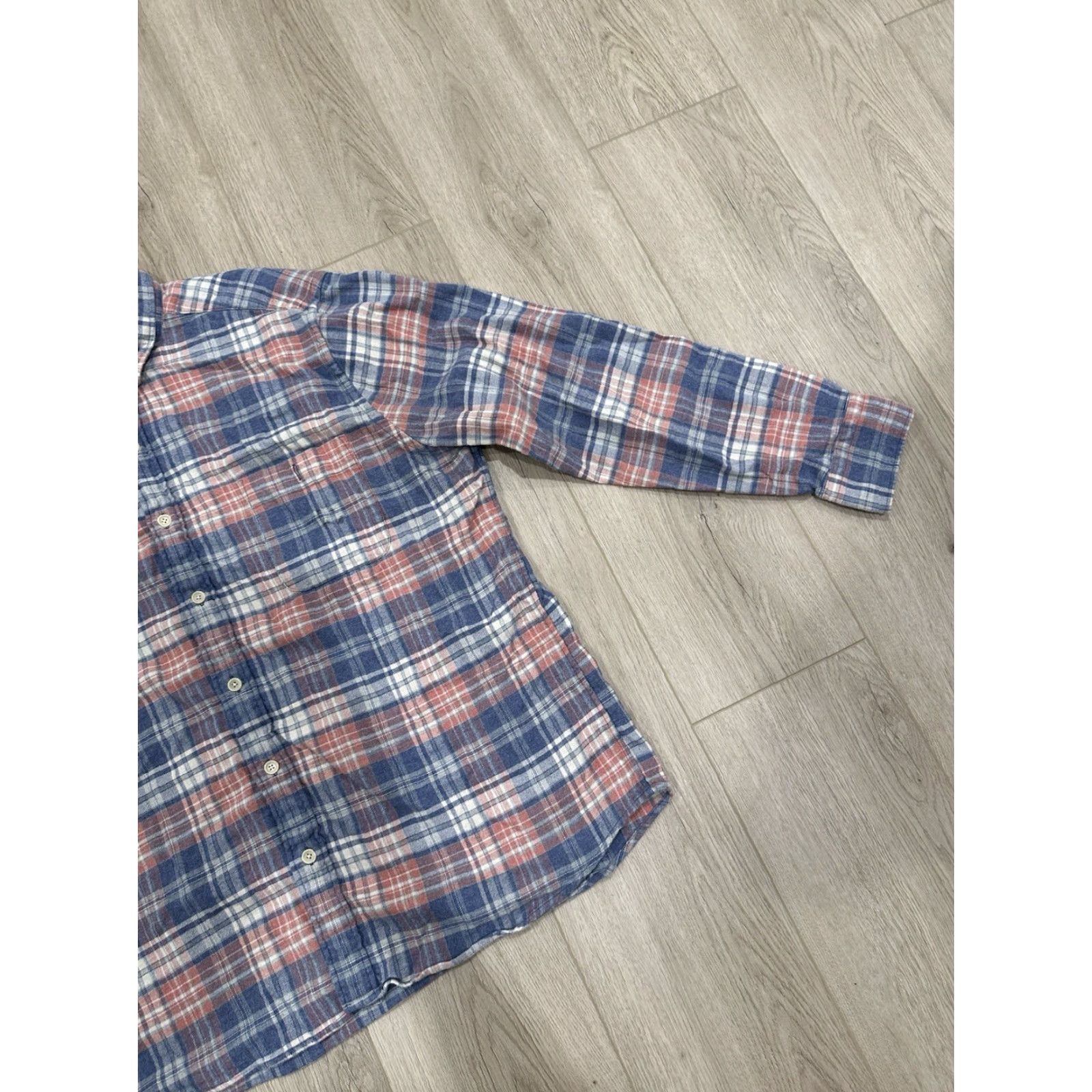Faherty Faherty The All Time Casual Shirt Mens 2XL Plaid Flannel Multicolor Cotton Blend Button-Up Long Sleeve Classic Fit Size US XXL / EU 58 / 5 - 2 Thumbnail