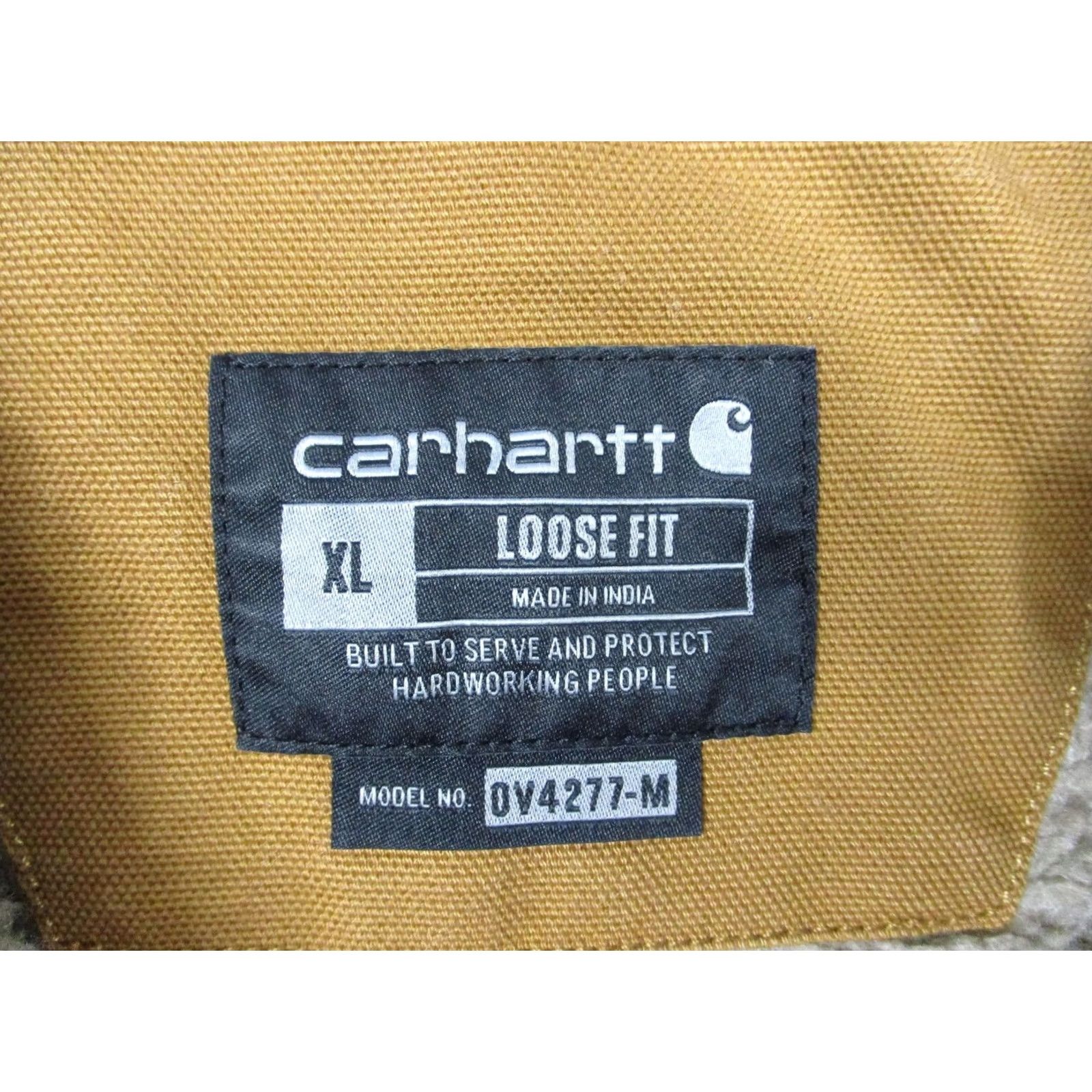 Carhartt VINTAGE Carhartt Vest Mens XL Brown Canvas Loose Fit Sherpa Lined Full Zip OV4277-M Size US XL / EU 56 / 4 - 7 Thumbnail