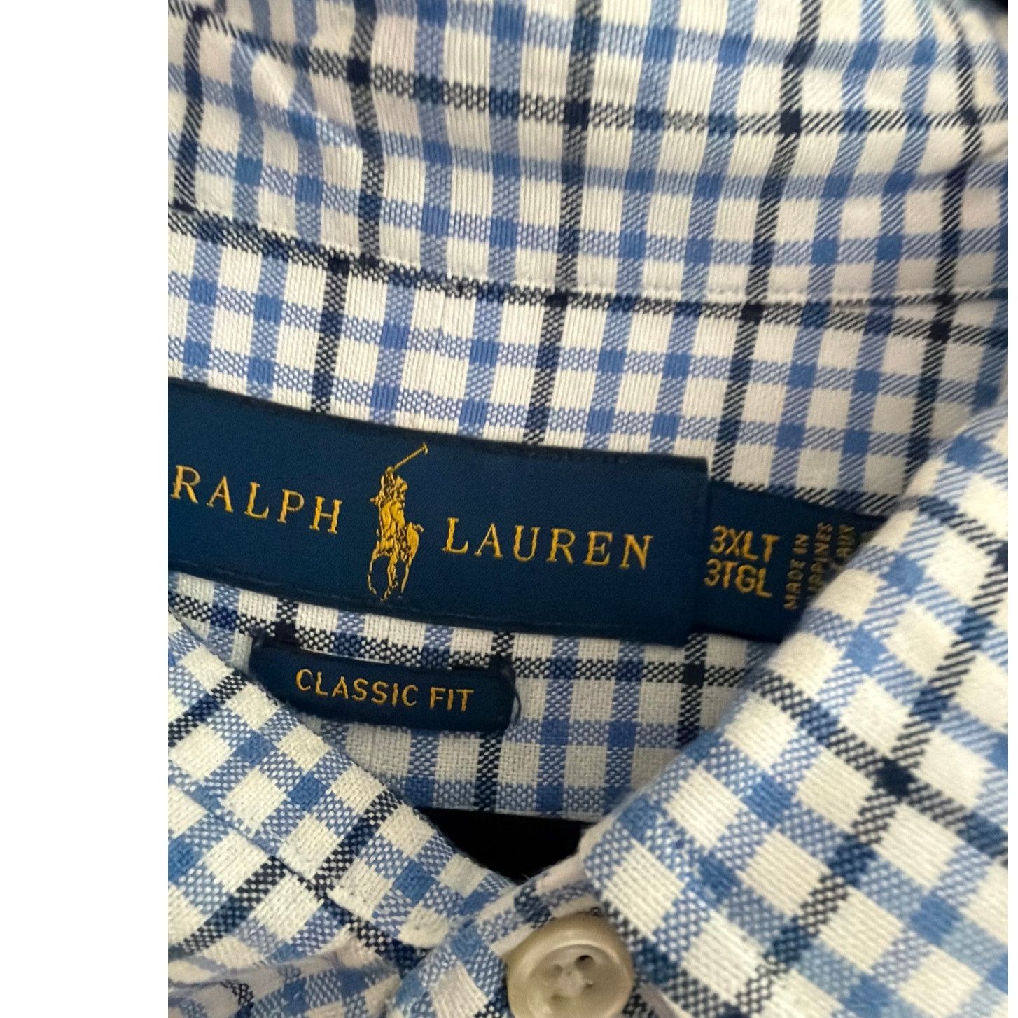Polo Ralph Lauren Polo Ralph Lauren Classic Fit Shirt Mens 3XL Blue White Size US XXL / EU 58 / 5 - 2 Thumbnail