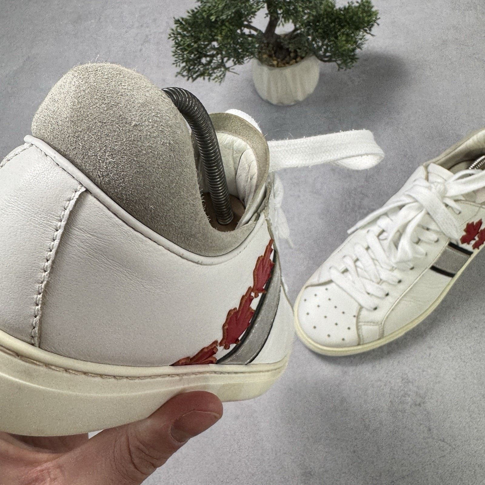 Dsquared2 Dsquared2 White Leather Low Top Sneakers Size 41 US 8 Men Size US 8 / EU 41 - 13 Thumbnail