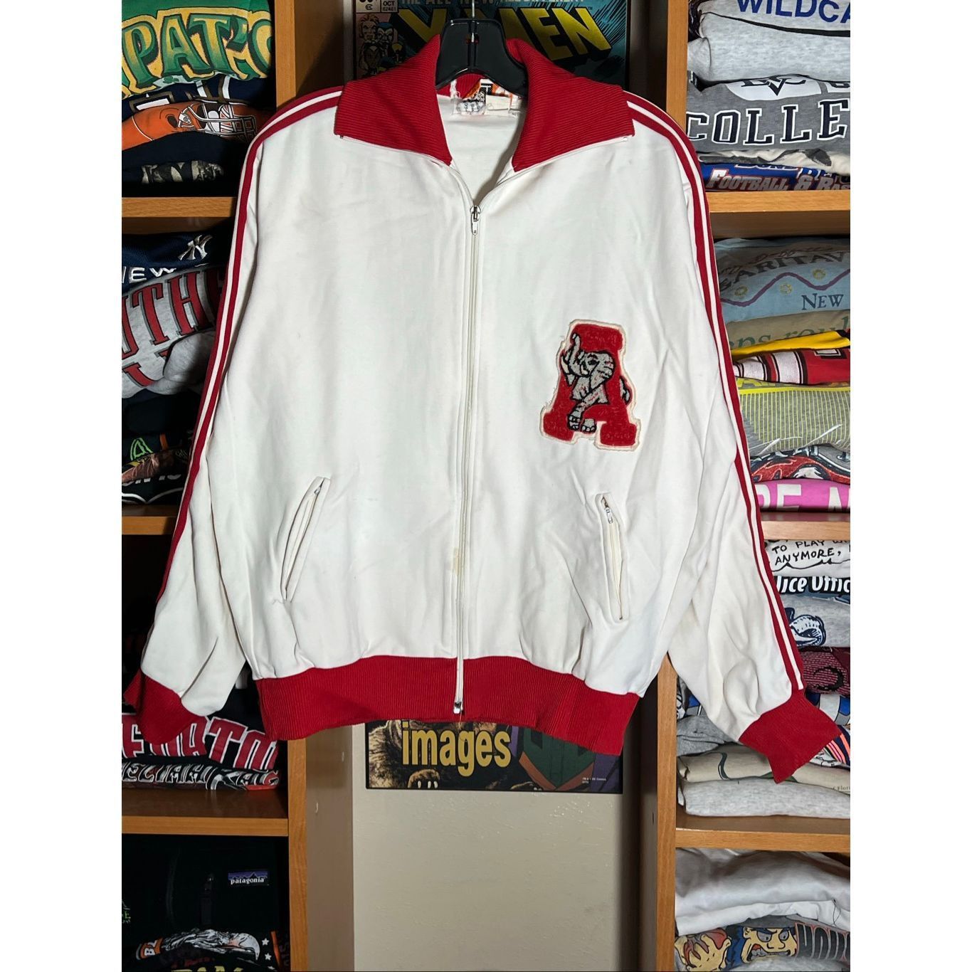 Vintage Vintage 70s Jelenk Japan Alabama Crimson Tide Track Jacket Size US L / EU 52-54 / 3 - 1 Thumbnail