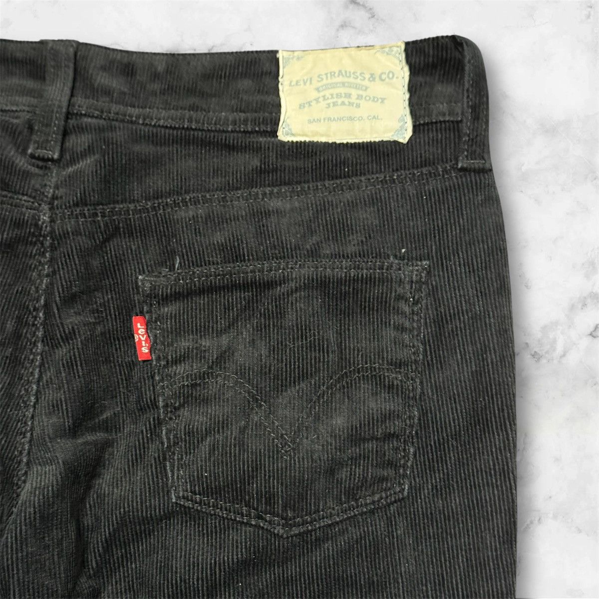 If Six Was Nine × Levi's Levi’s Corduroy Black Stylish body Jeans Flare bell bottom Size 28" / US 6 / IT 42 - 4 Thumbnail