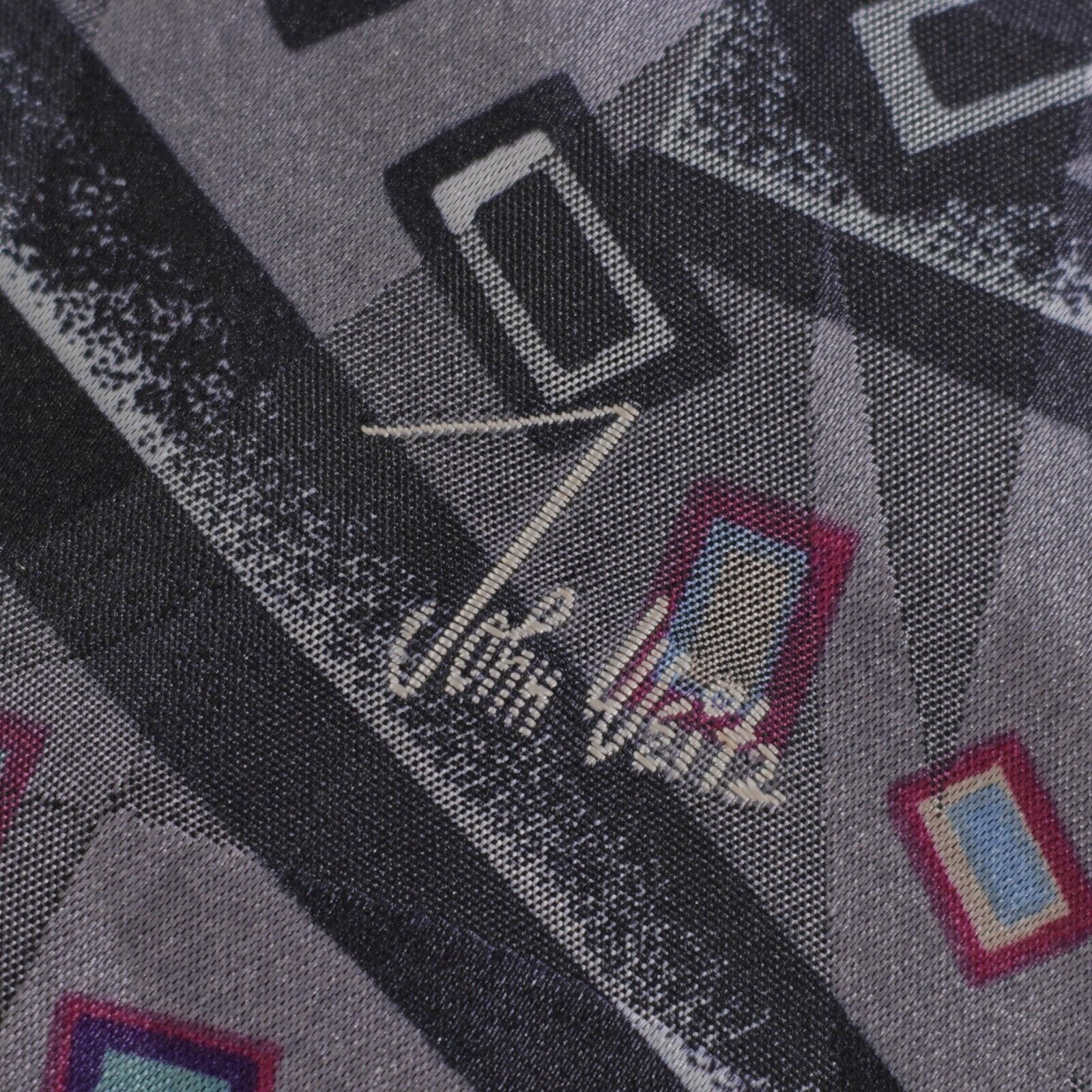 John Weitz John Weitz Abstract Woven Gray Short Wide Polyester Tie Size ONE SIZE - 2 Thumbnail