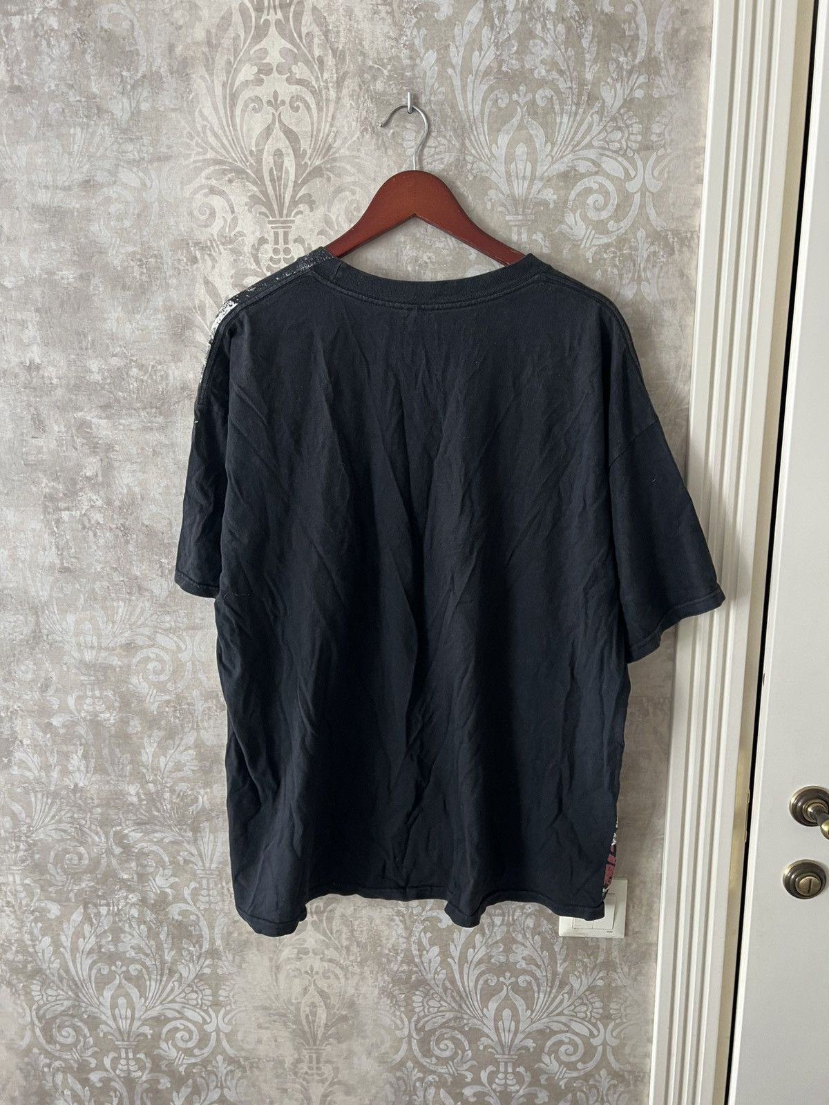 Vintage Vintage 90s AOP Biker Tee Skull Motorcycle USA Flag Alstyle Size US XXL / EU 58 / 5 - 12 Thumbnail