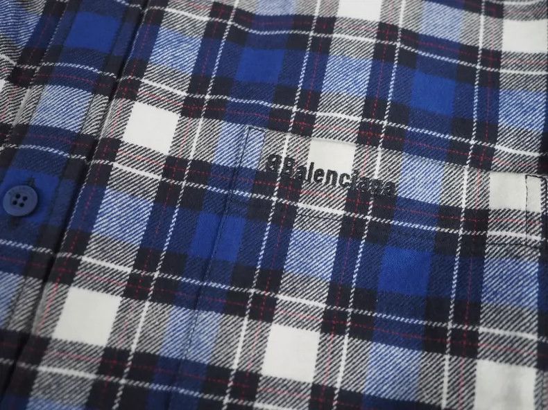Balenciaga Balenciaga size 38 Blue Plaid Cotton Shirt Jacket Size US XS / EU 42 / 0 - 7 Thumbnail