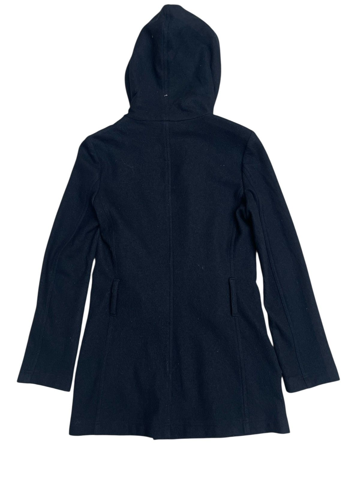 Designer Jack Henry Paris Hood Wool Coat Flap Pockets Double Breasted Size S / US 4 / IT 40 - 2 Thumbnail