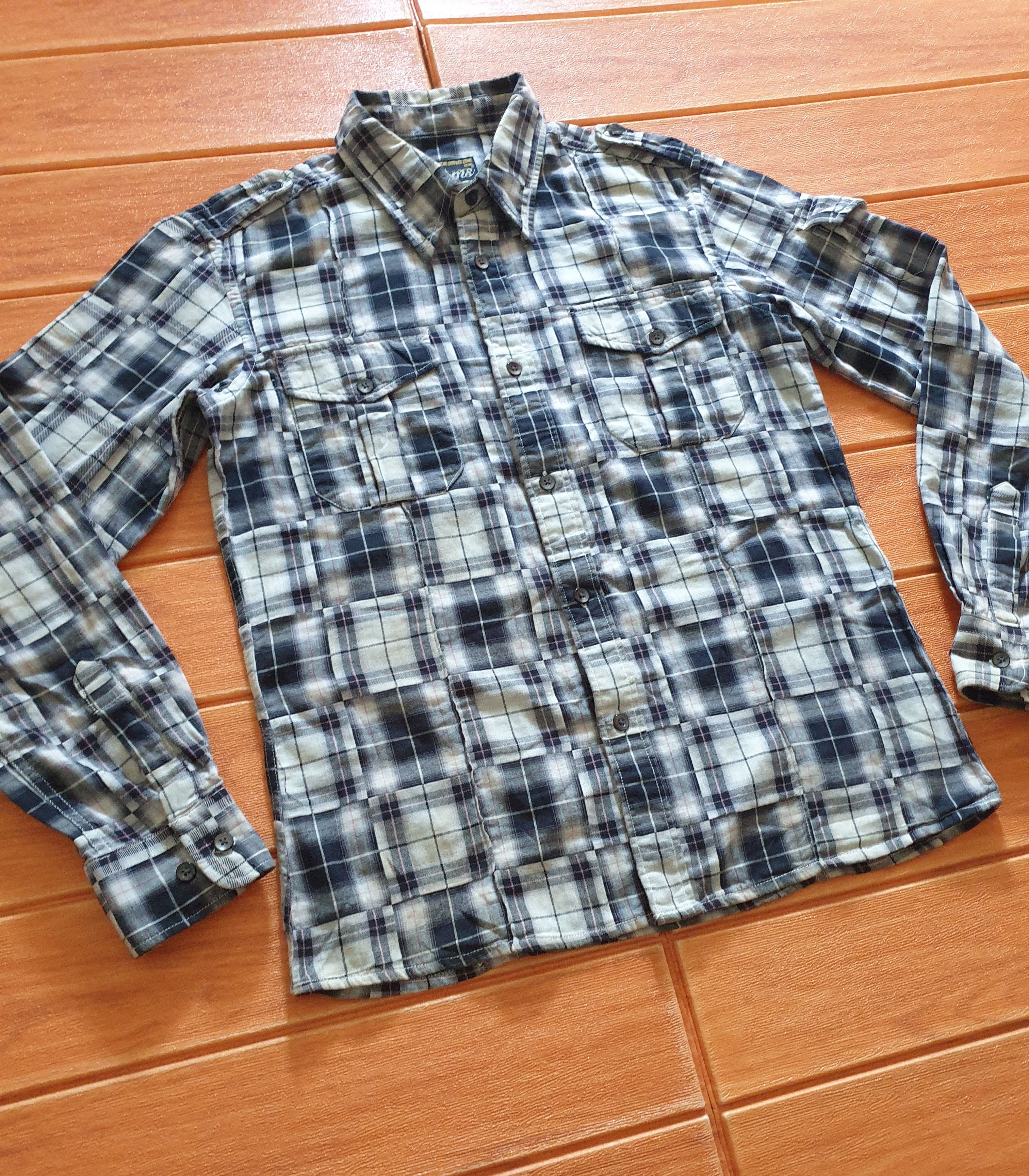 Beams Plus 💥Beams Japanese brand patchwork shirt Size US M / EU 48-50 / 2 - 3 Thumbnail