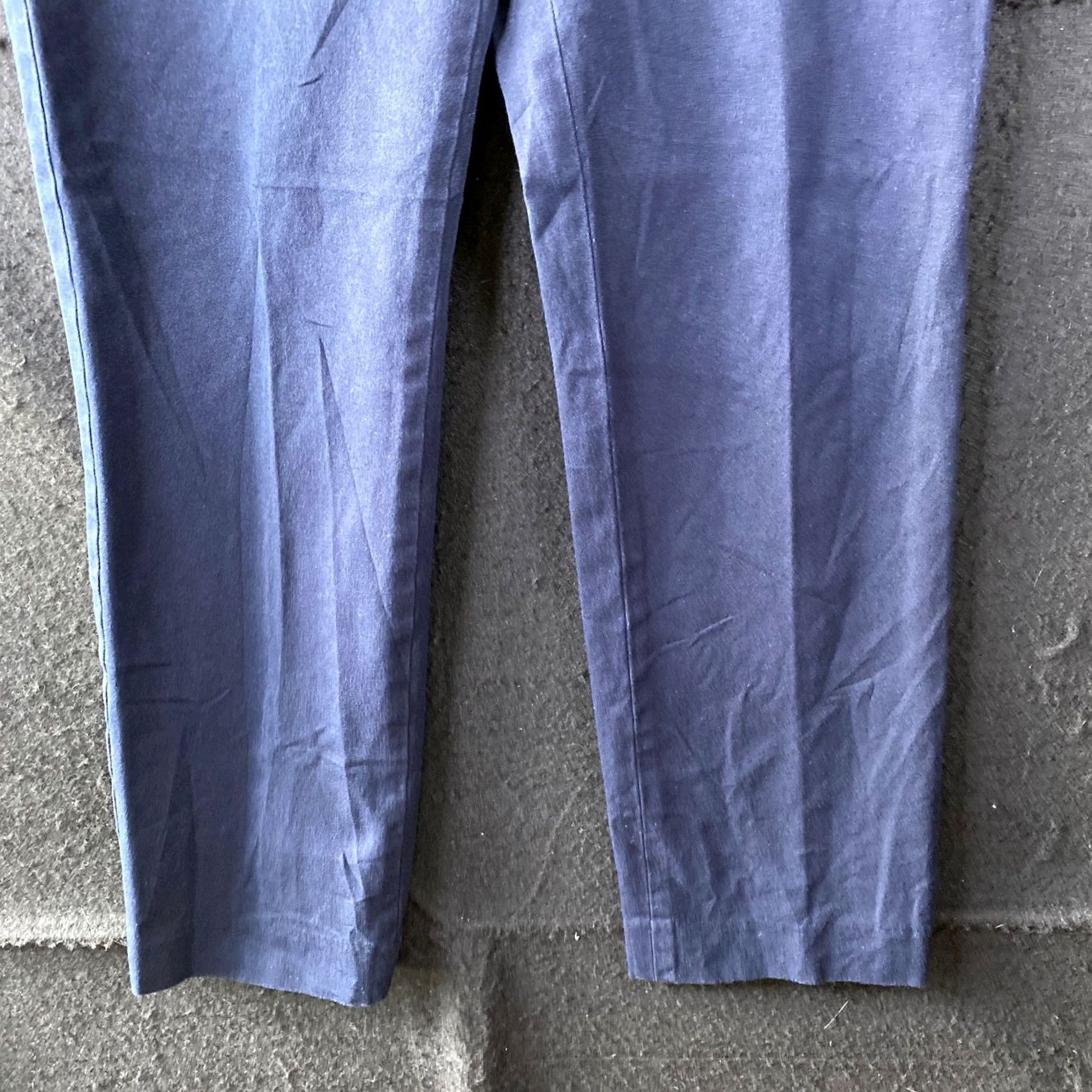 Talbots VINTAGE Talbots Womens Pants Blue Mid Rise High Waist Straight Ankle Workwear Stretch 6P Size 24" / US 00 / IT 34 - 3 Thumbnail